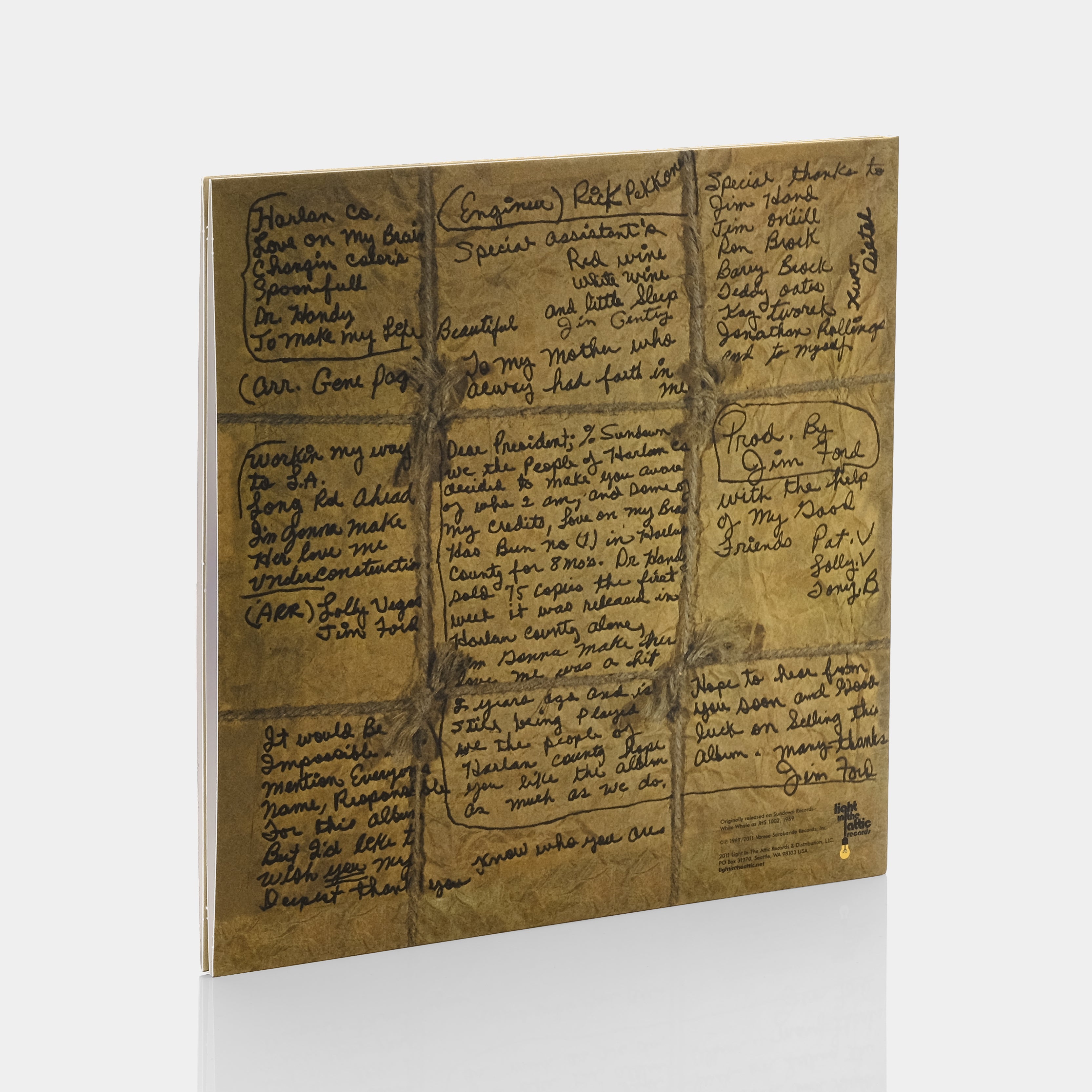 Jim Ford - Harlan County LP Blue Vinyl Record