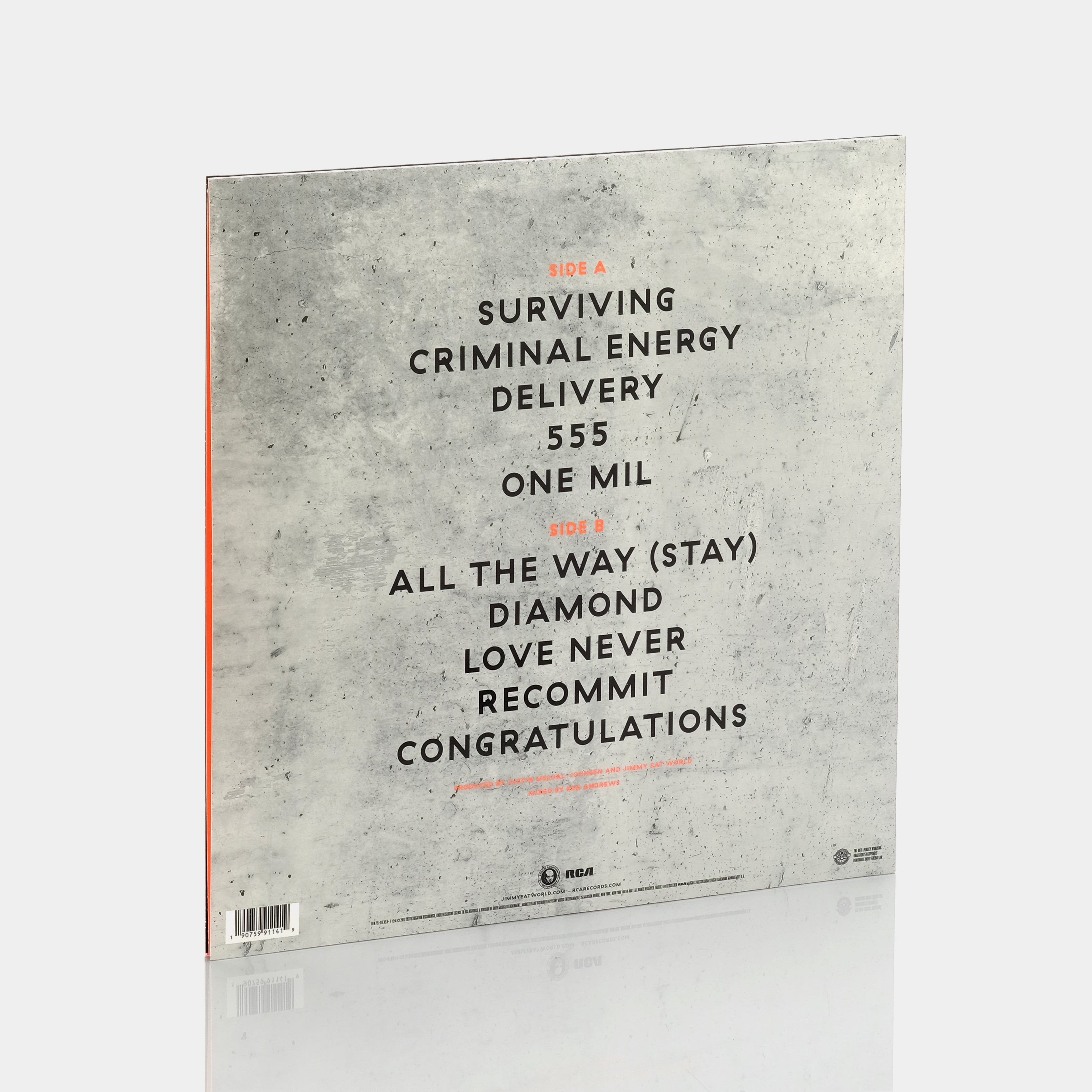 Jimmy Eat World - Surviving LP White Vinyl Record