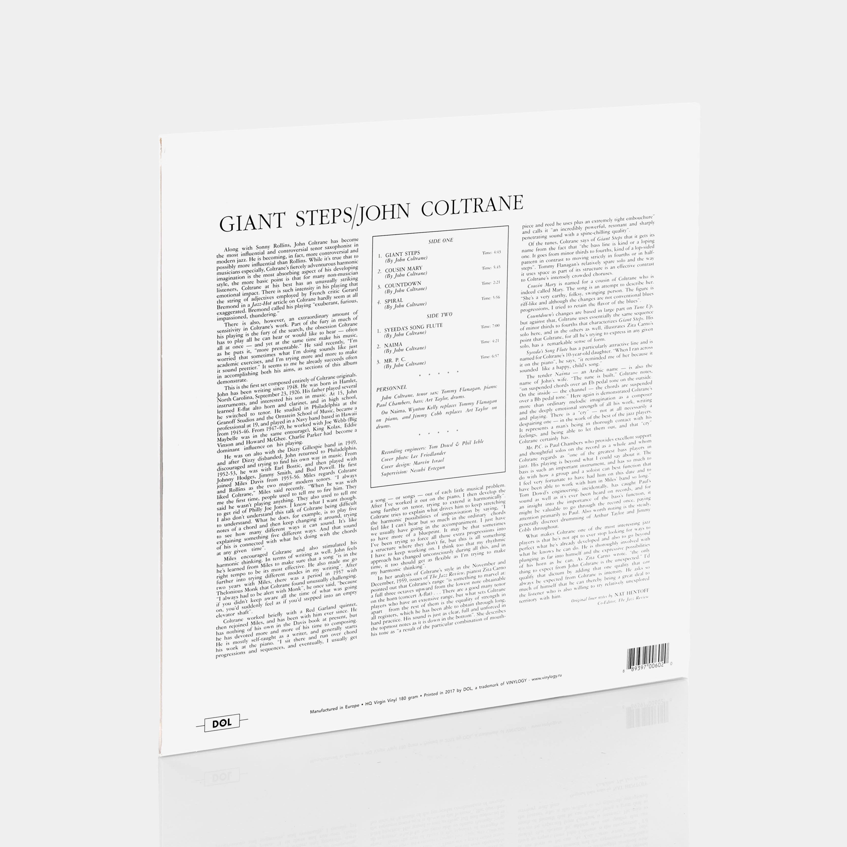 John Coltrane - Giant Steps LP Blue Vinyl Record