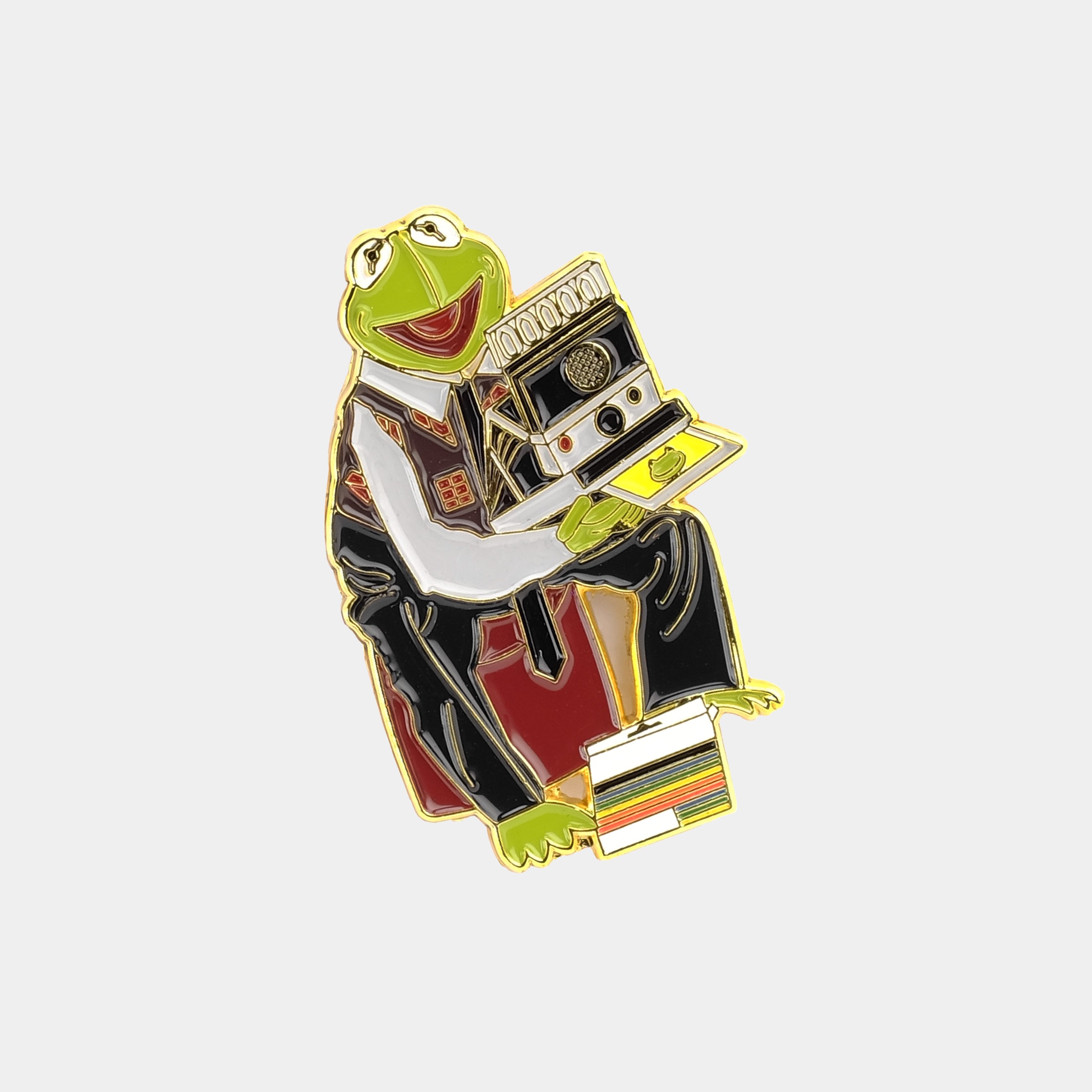 Kermit with Polaroid SX-70 Enamel Pin