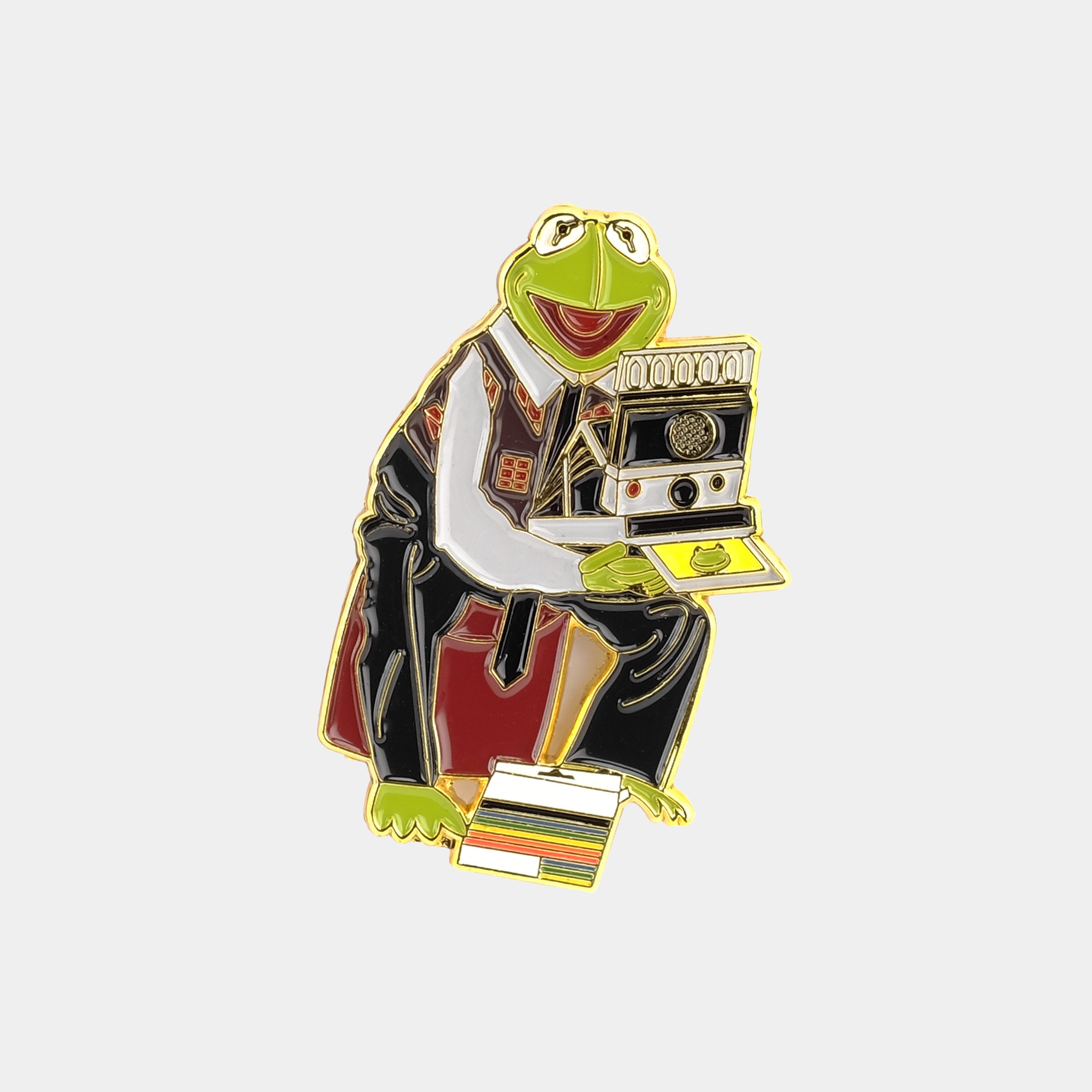 Kermit with Polaroid SX-70 Enamel Pin