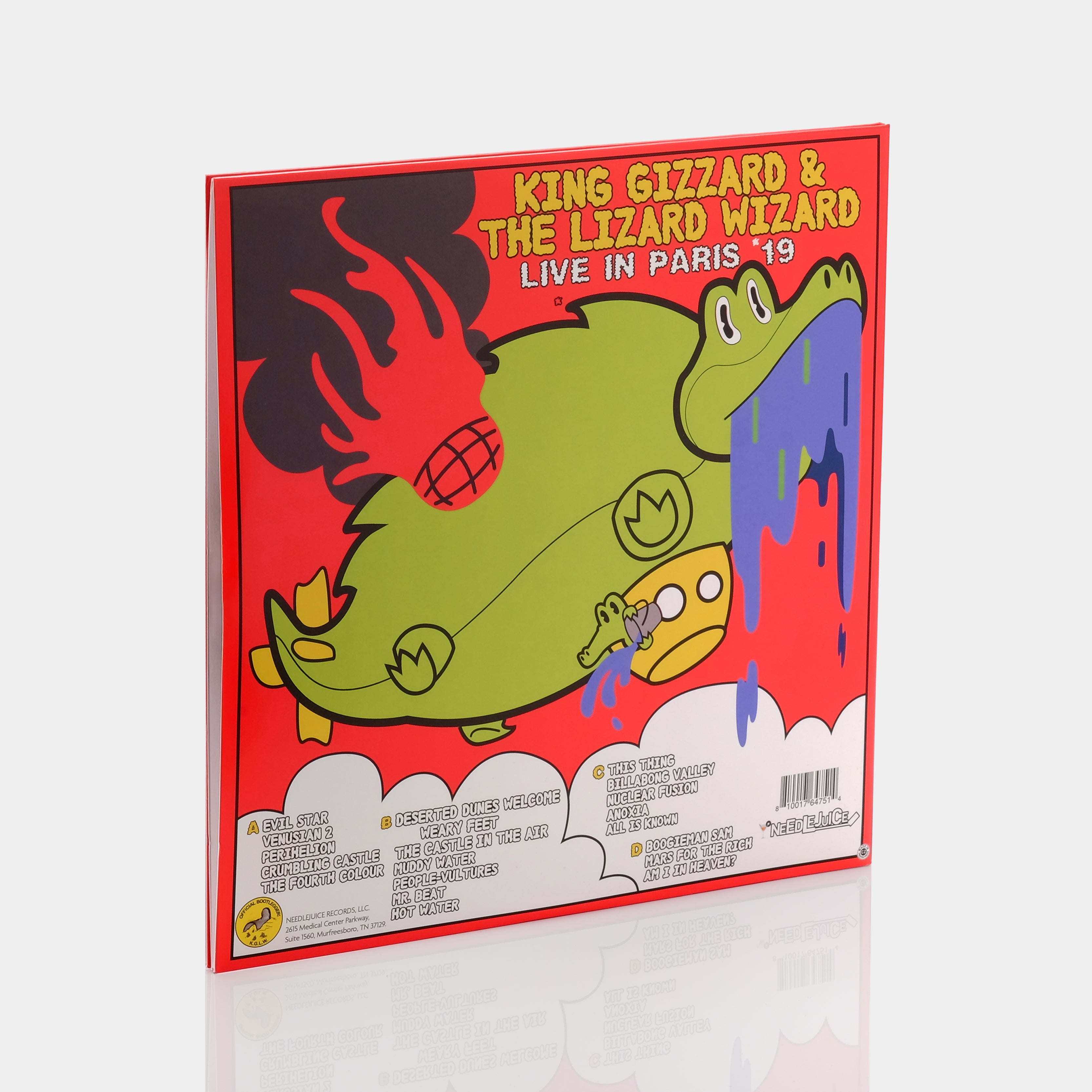 King Gizzard & The Lizard Wizard - Live In Paris '19 2xLP Blood Red & Yellow Galaxy Vinyl Record