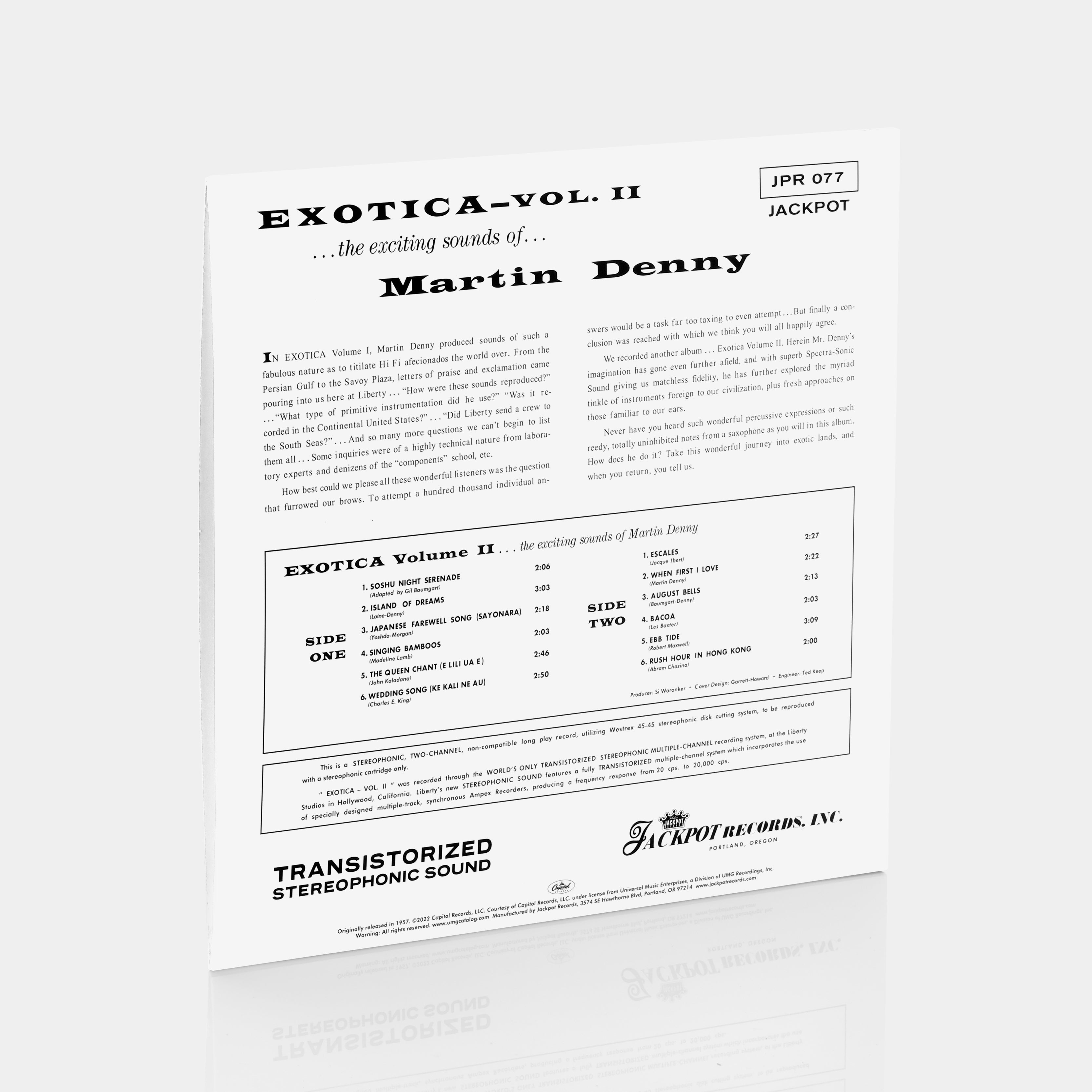 Martin Denny - Exotica Volume II LP Translucent Green Vinyl Record
