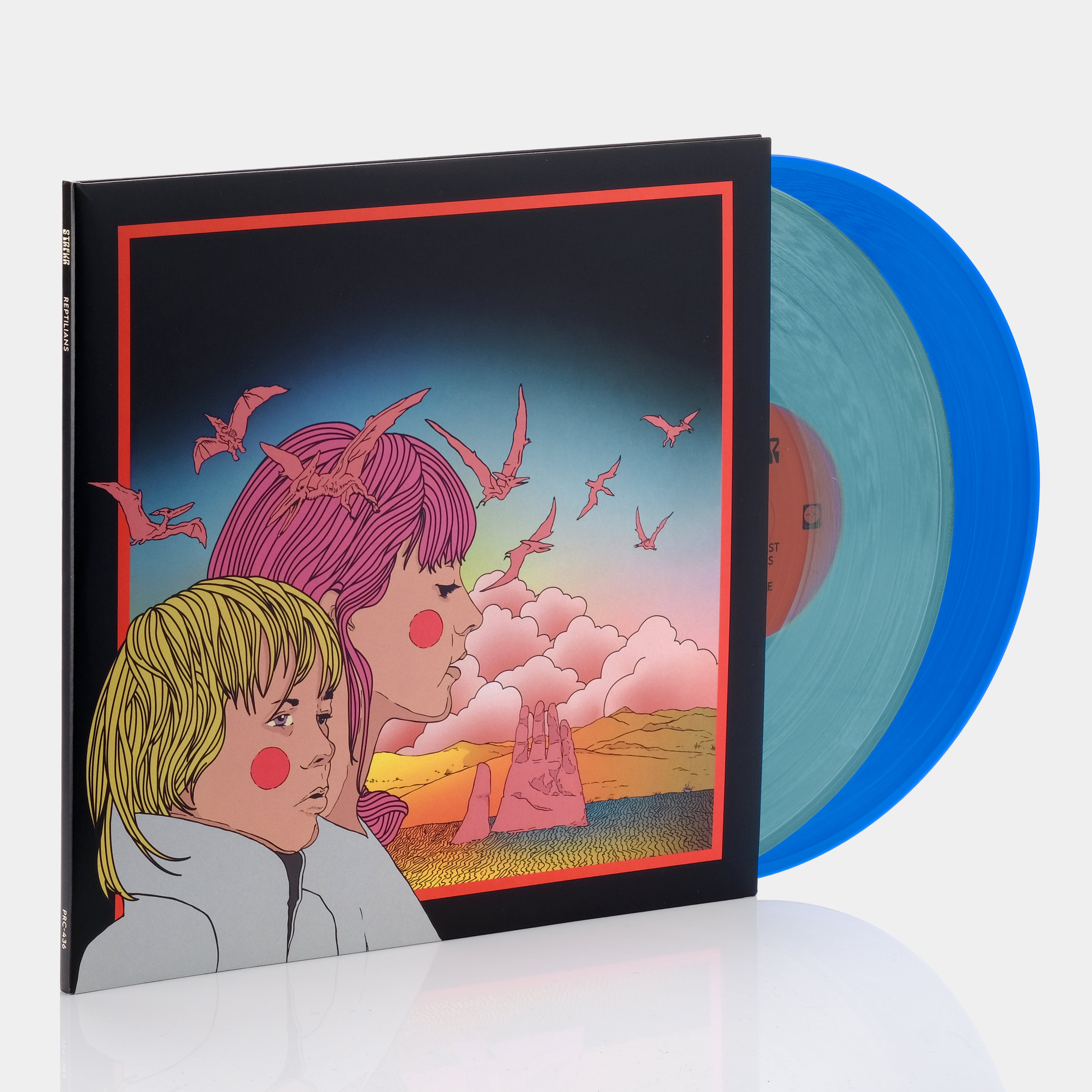 STRFKR - Reptilians (10 Year Anniversary Edition) 2xLP Coke Bottle Clear & Clear Blue Vinyl Record