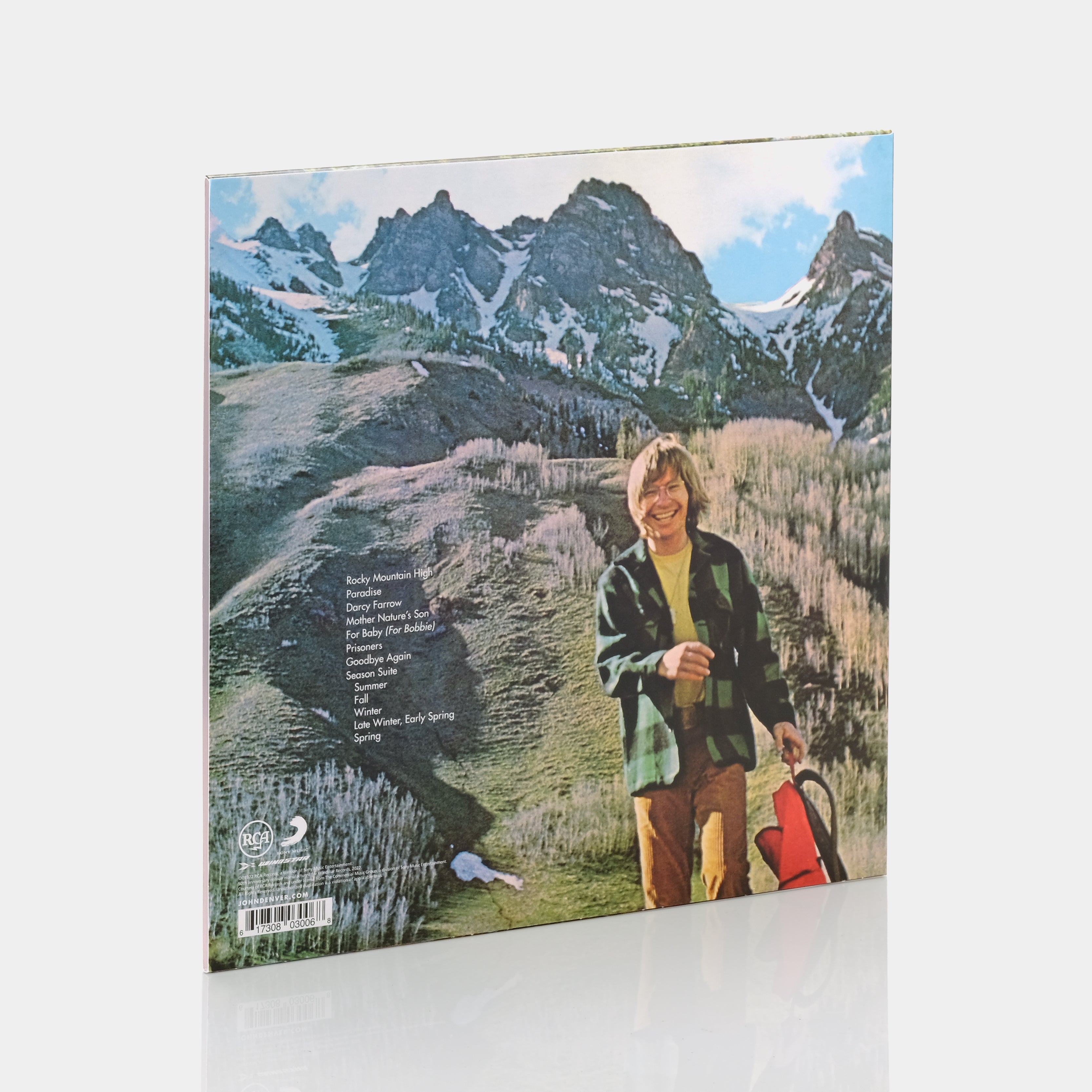 John Denver - Rocky Mountain High 50th Anniversary Edition LP Transparent Blue Vinyl Record