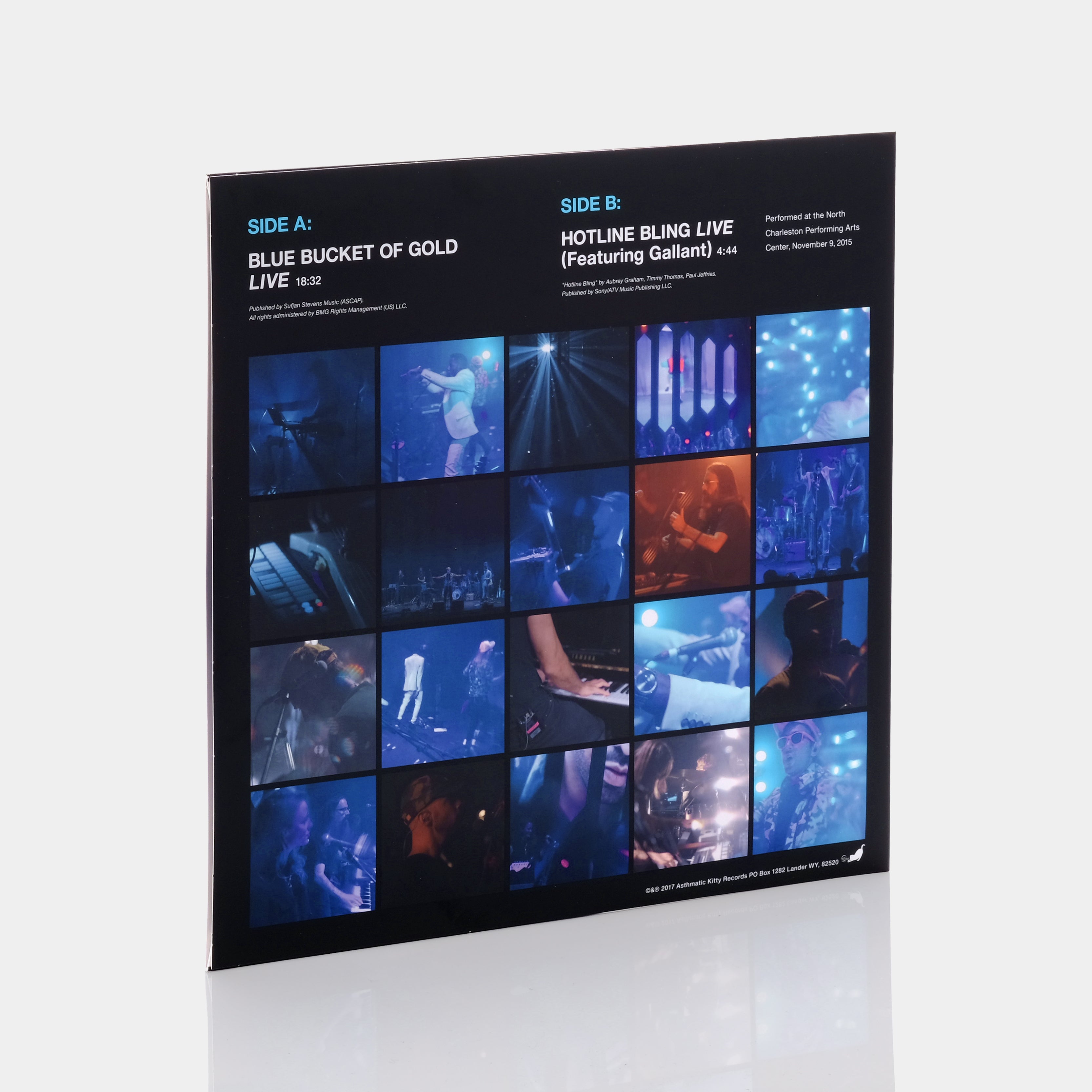 Sufjan Stevens - Blue Bucket Of Gold (Live) / Hotline Bling (Live) Single LP Translucent Blue Vinyl Record