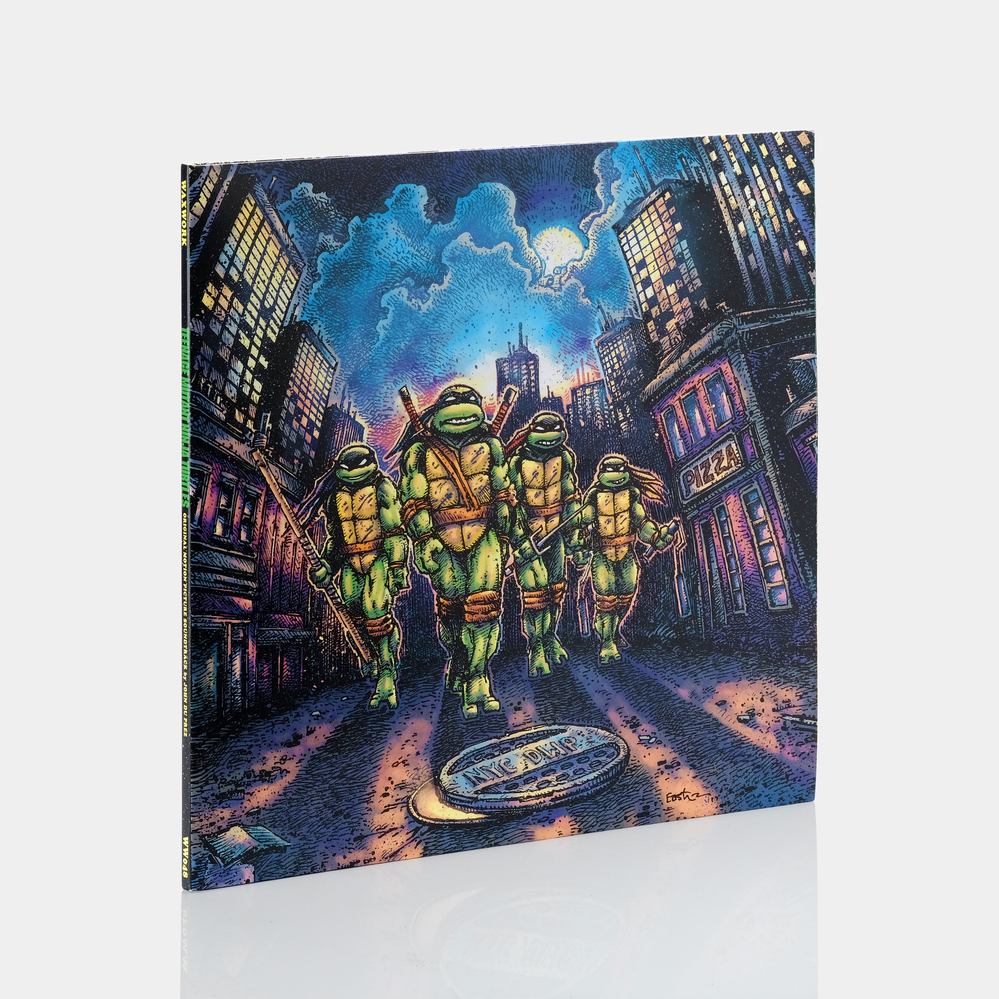 John Du Prez - Teenage Mutant Ninja Turtles 2xLP Yellow & Green With Multicolor Splatter (Turtle Mask Splatter) Vinyl Record