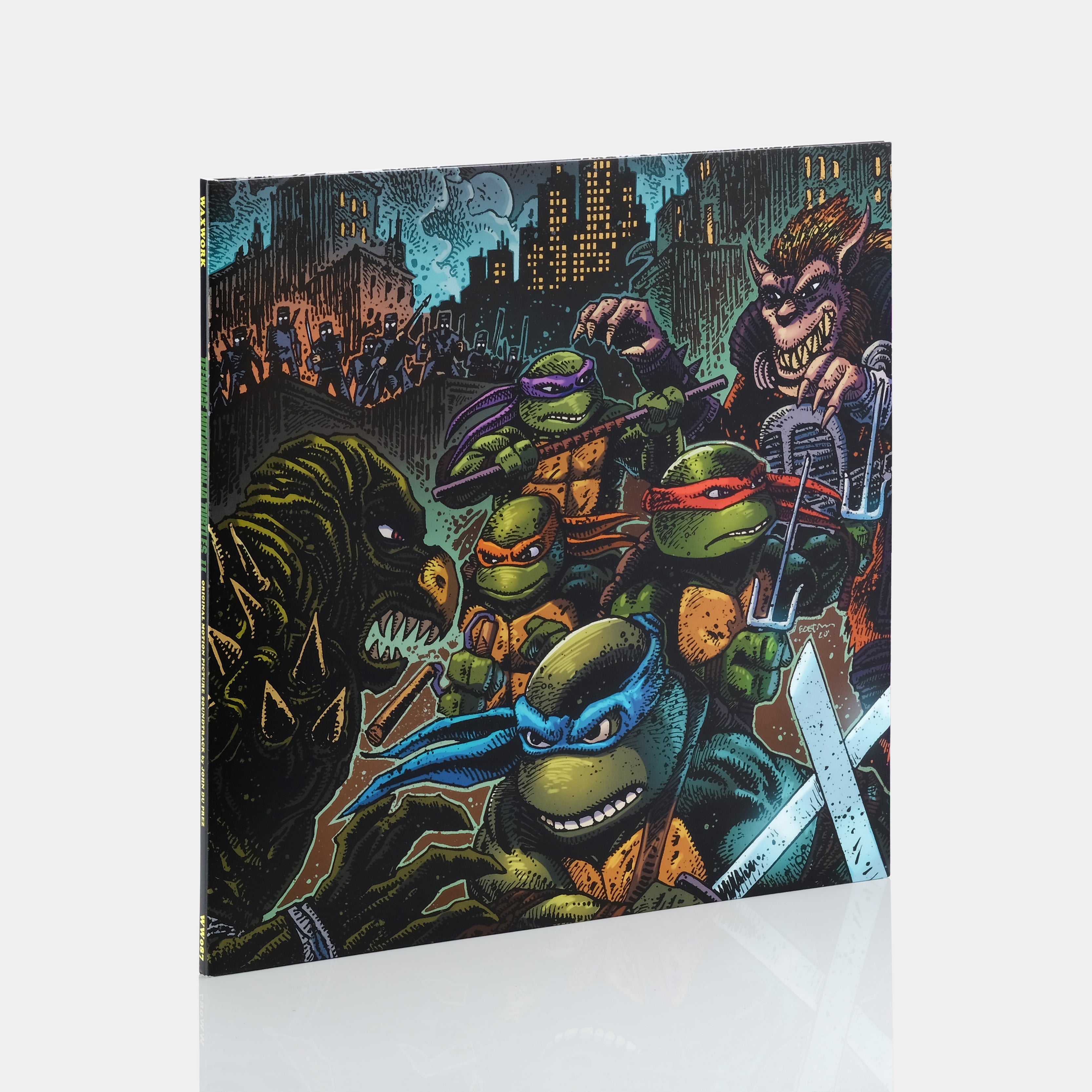 John Du Prez - Teenage Mutant Ninja Turtles II: The Secret Of The Ooze LP Green And Purple Swirl With Multicolor Splatter (Super Shredder And Turtle Brawl) Vinyl Record