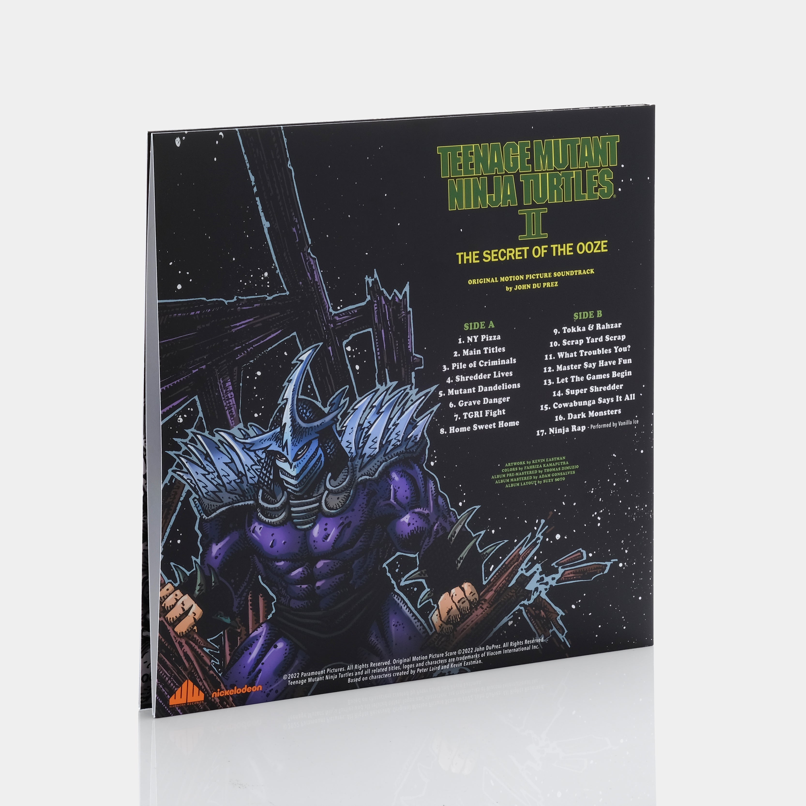 John Du Prez - Teenage Mutant Ninja Turtles II: The Secret Of The Ooze LP Green And Purple Swirl With Multicolor Splatter (Super Shredder And Turtle Brawl) Vinyl Record