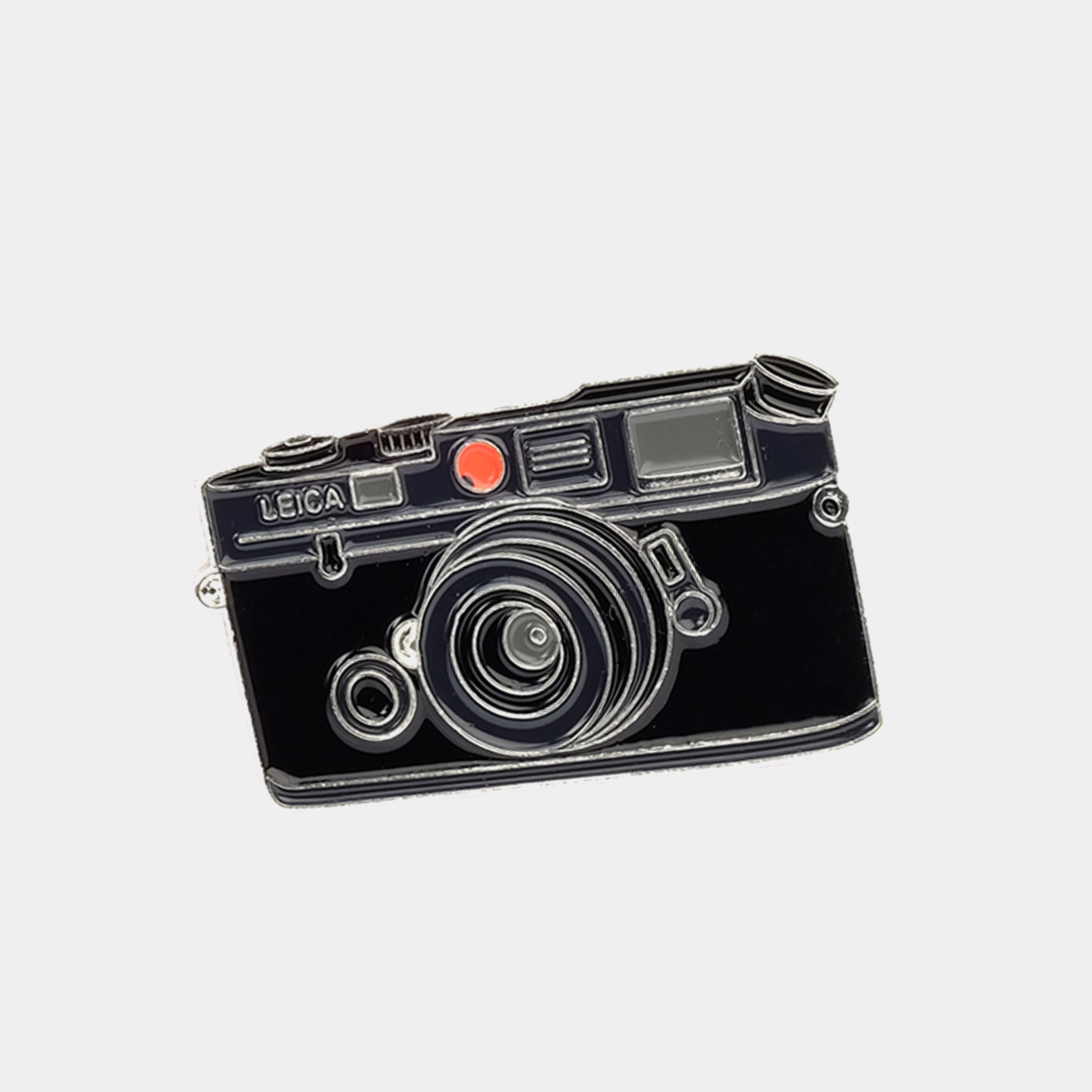 Leica Rangefinder Camera Silver Enamel Pin