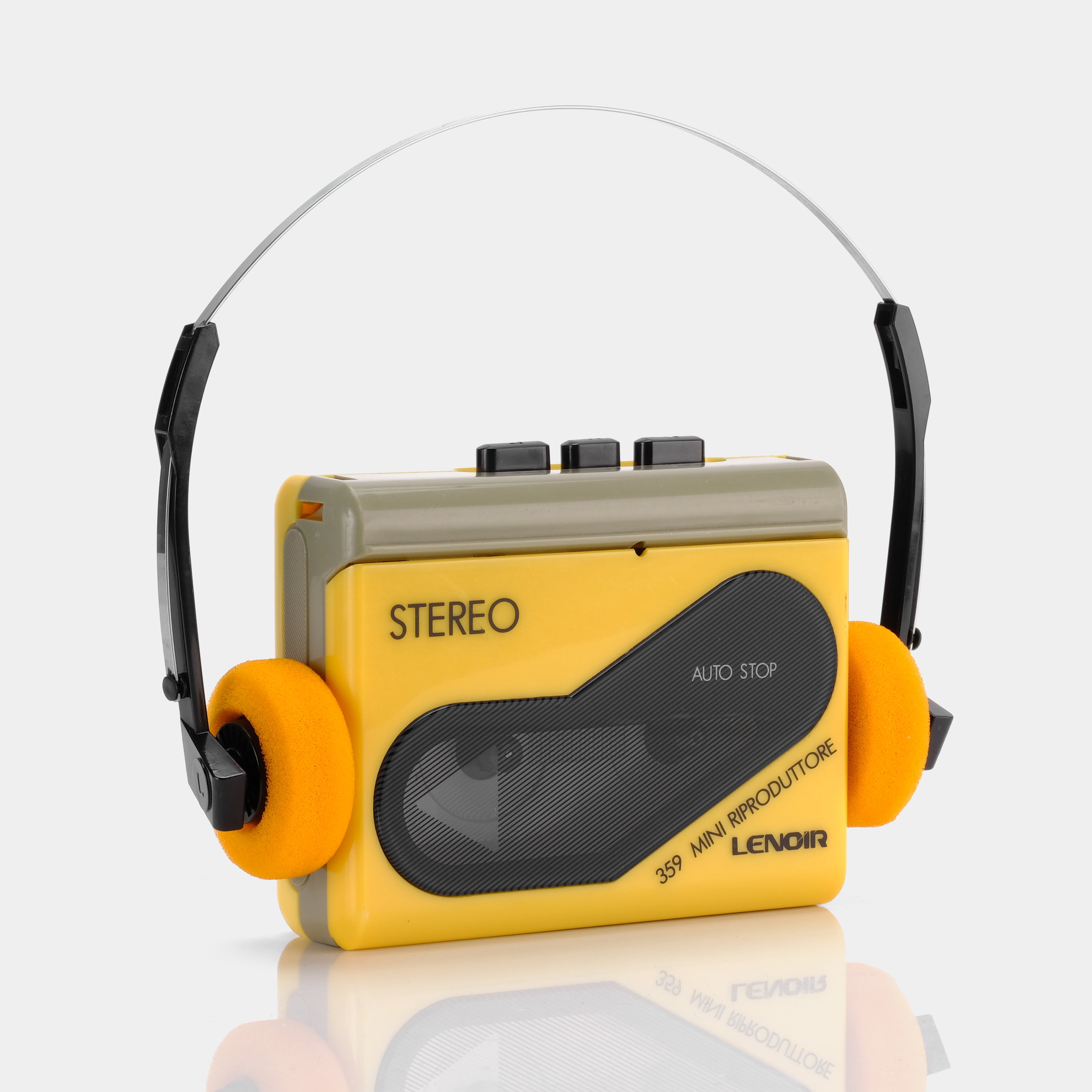 Lenoir 359 Stereo Yellow Portable Cassette Player