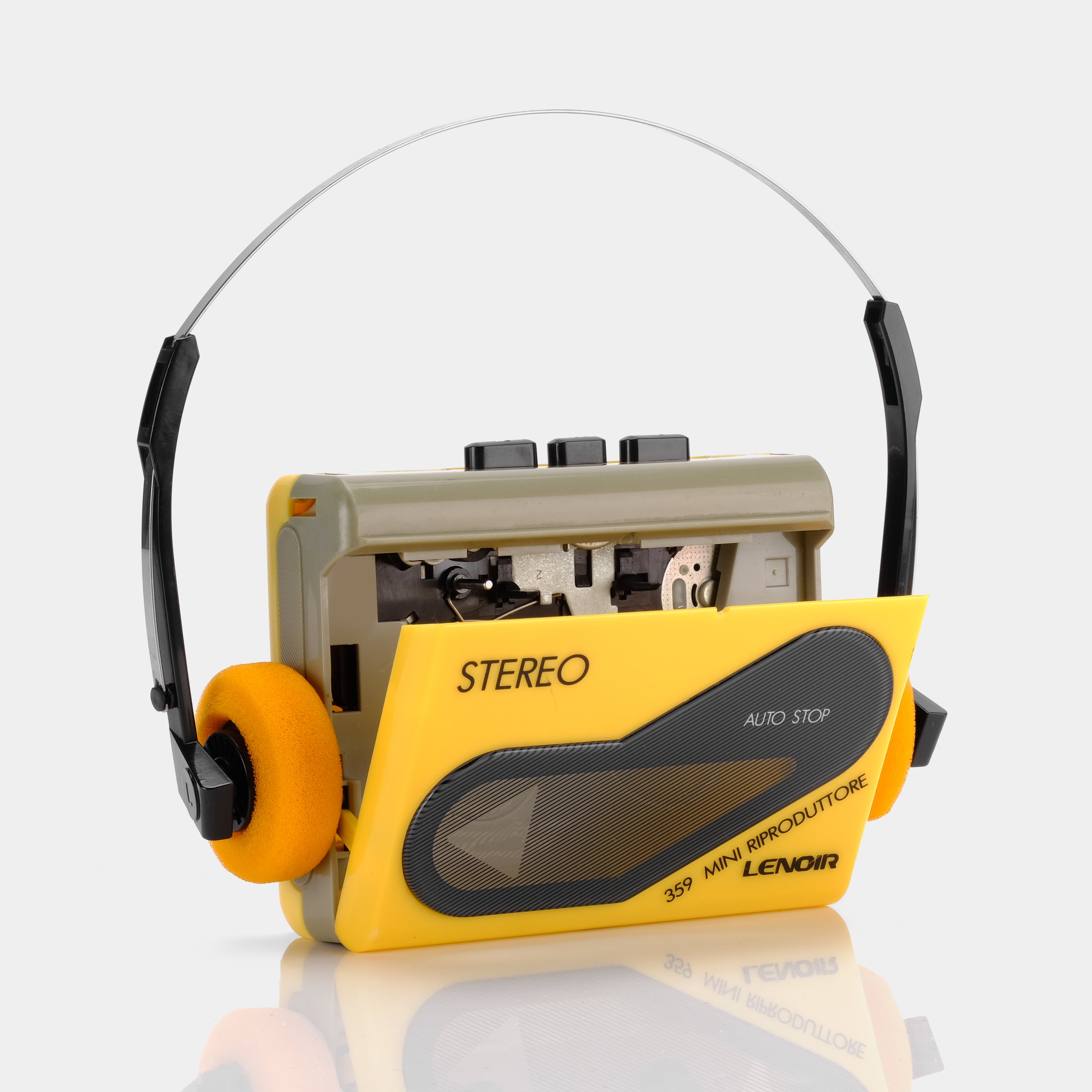 Lenoir 359 Stereo Yellow Portable Cassette Player