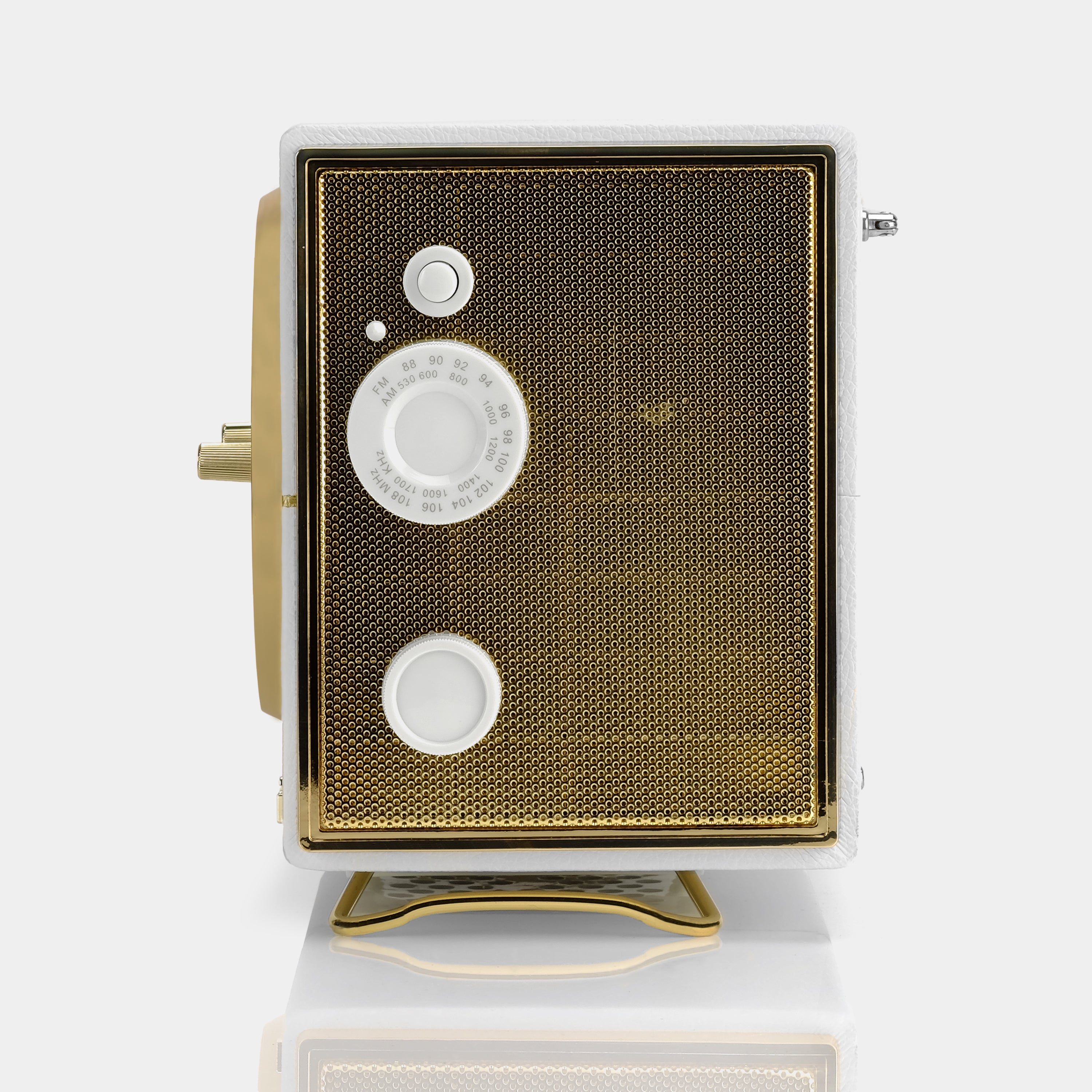 Crosley Lewis Retro AM/FM White Radio with Bluetooth