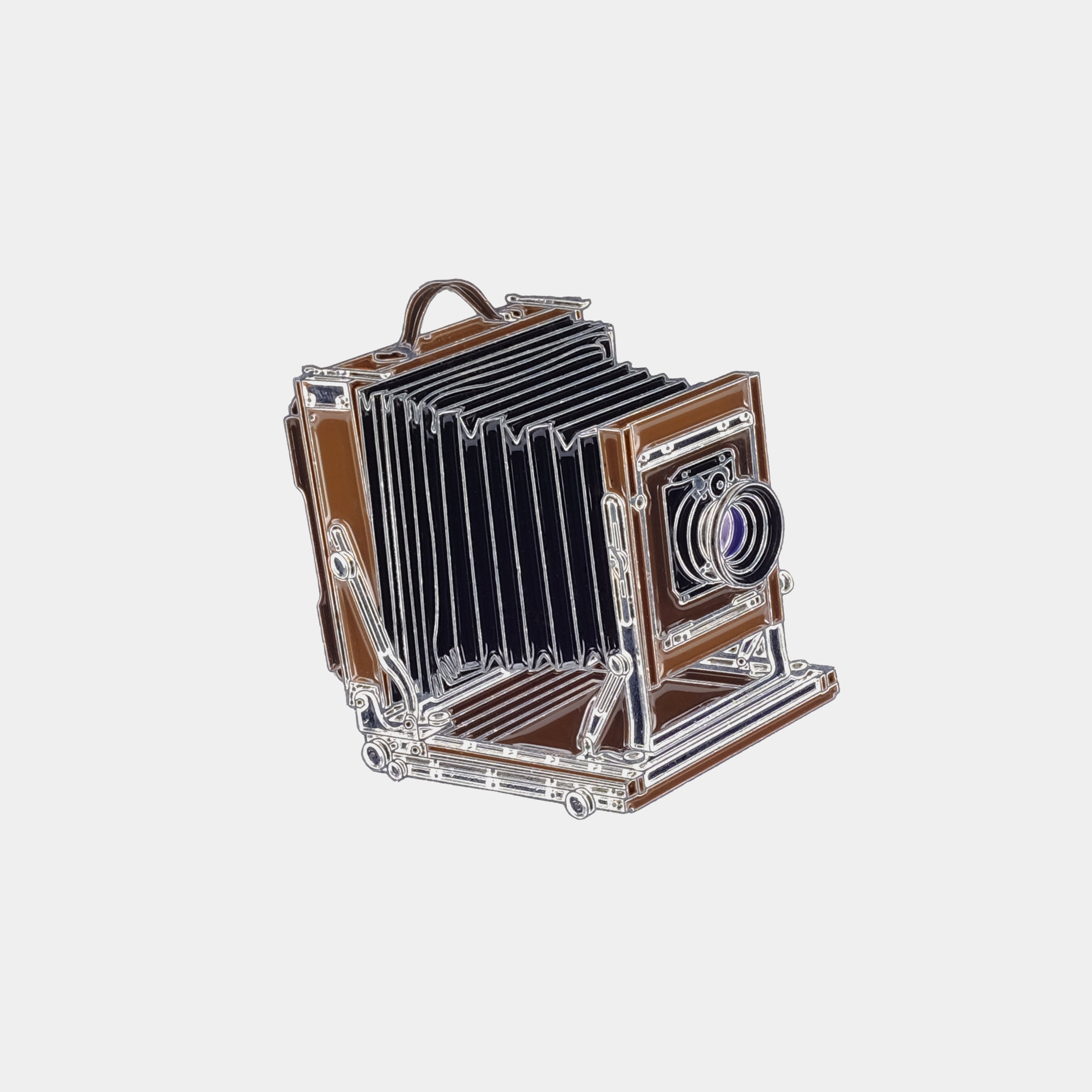 Large Format Camera Enamel Pin