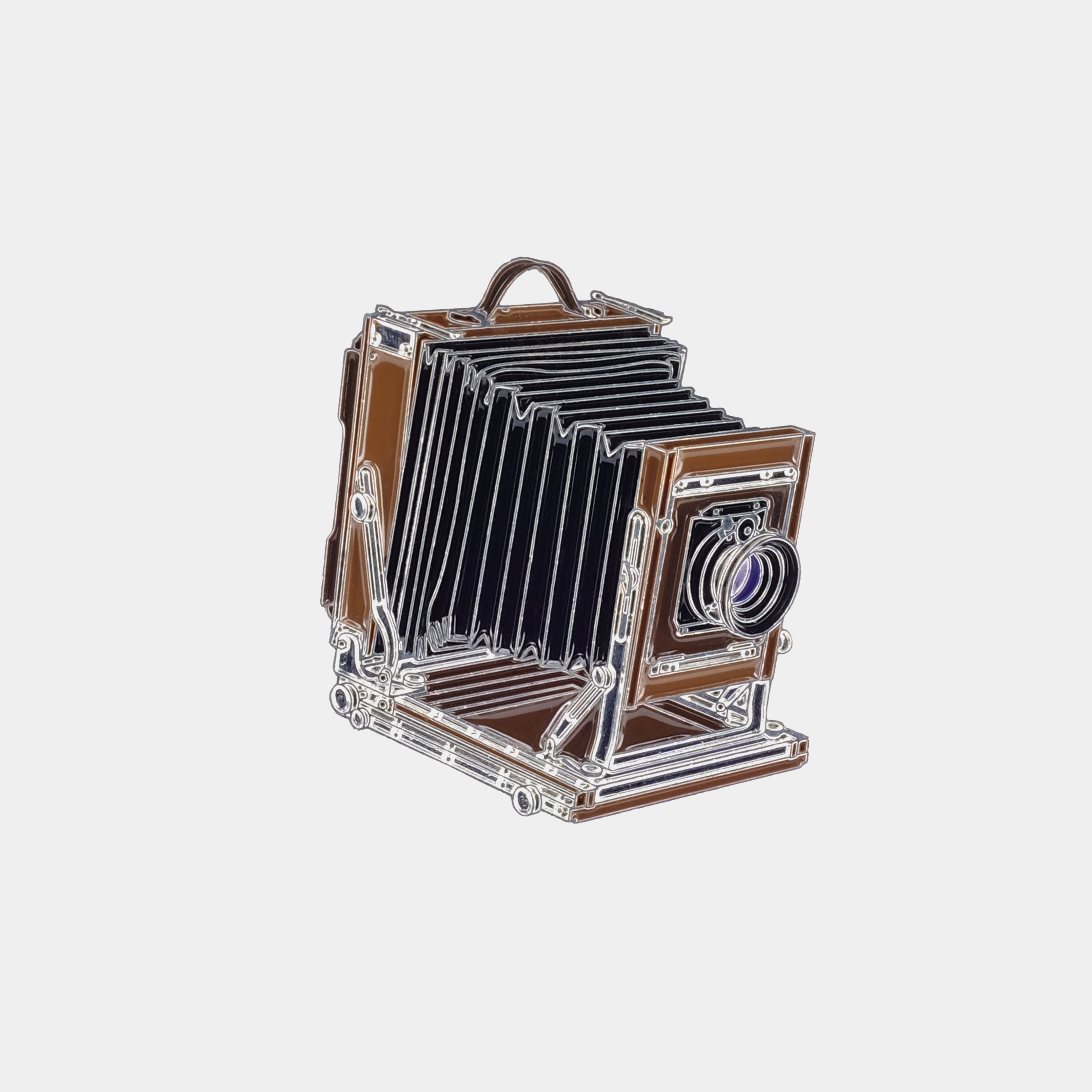 Large Format Camera Enamel Pin
