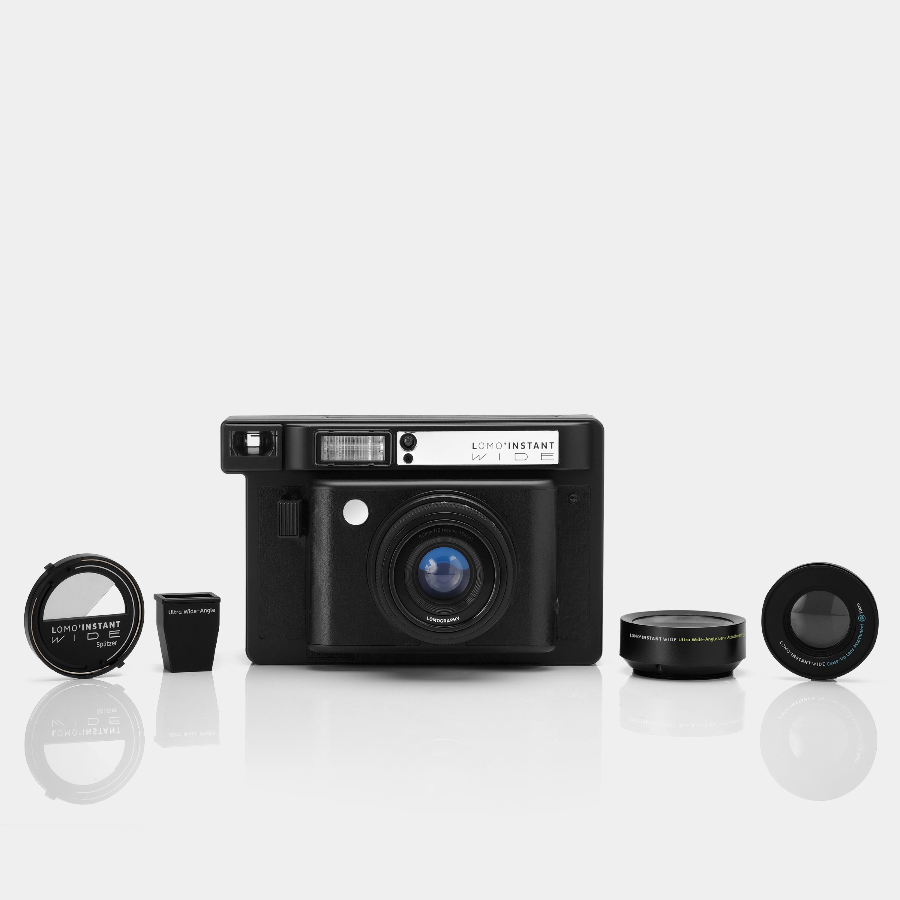 Lomography Lomo'Instant Wide Instax Instant Film Camera and Lenses Combo (Black Edition)
