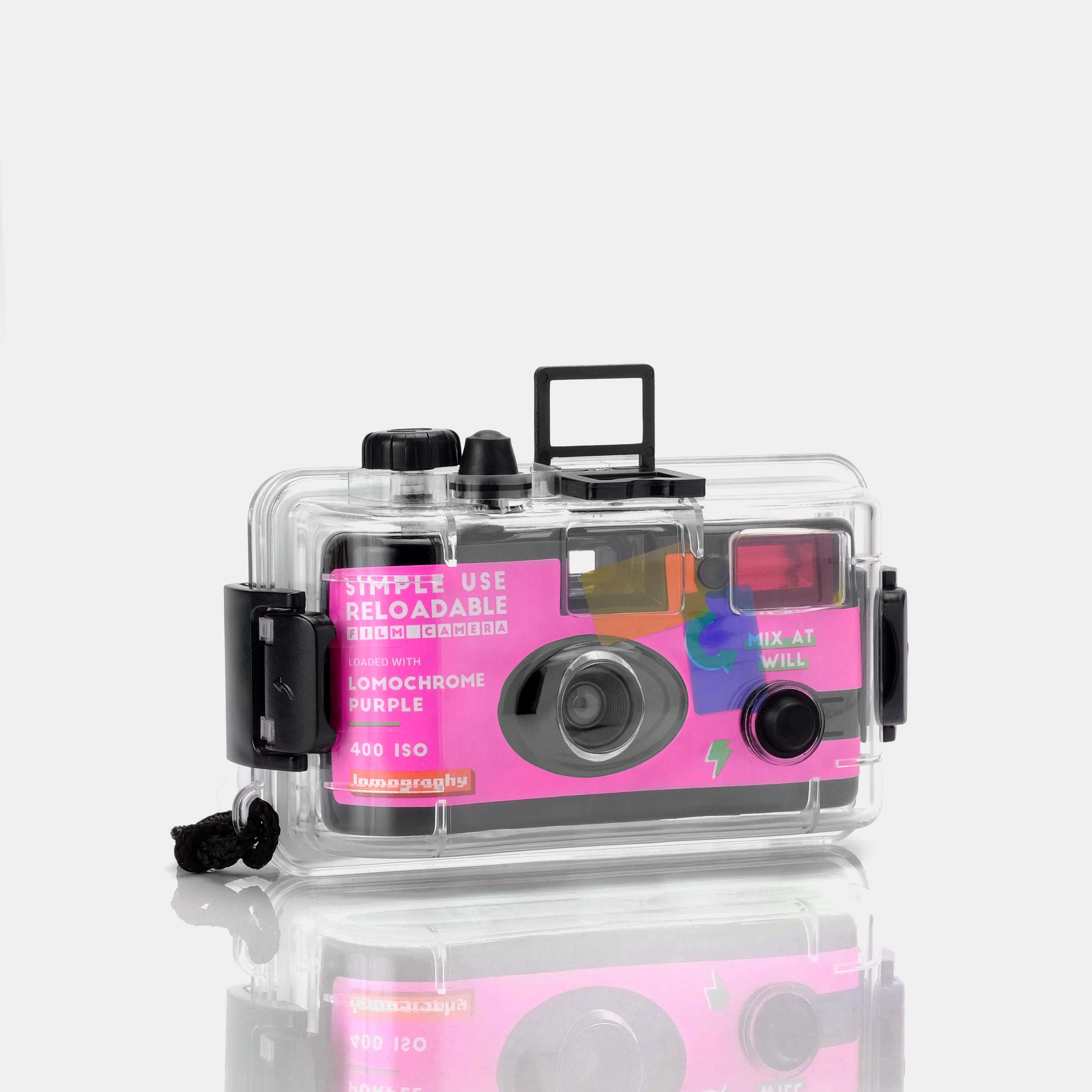 Lomochrome Purple Analogue Aqua Underwater Simple Use 35mm Point and Shoot Film Camera