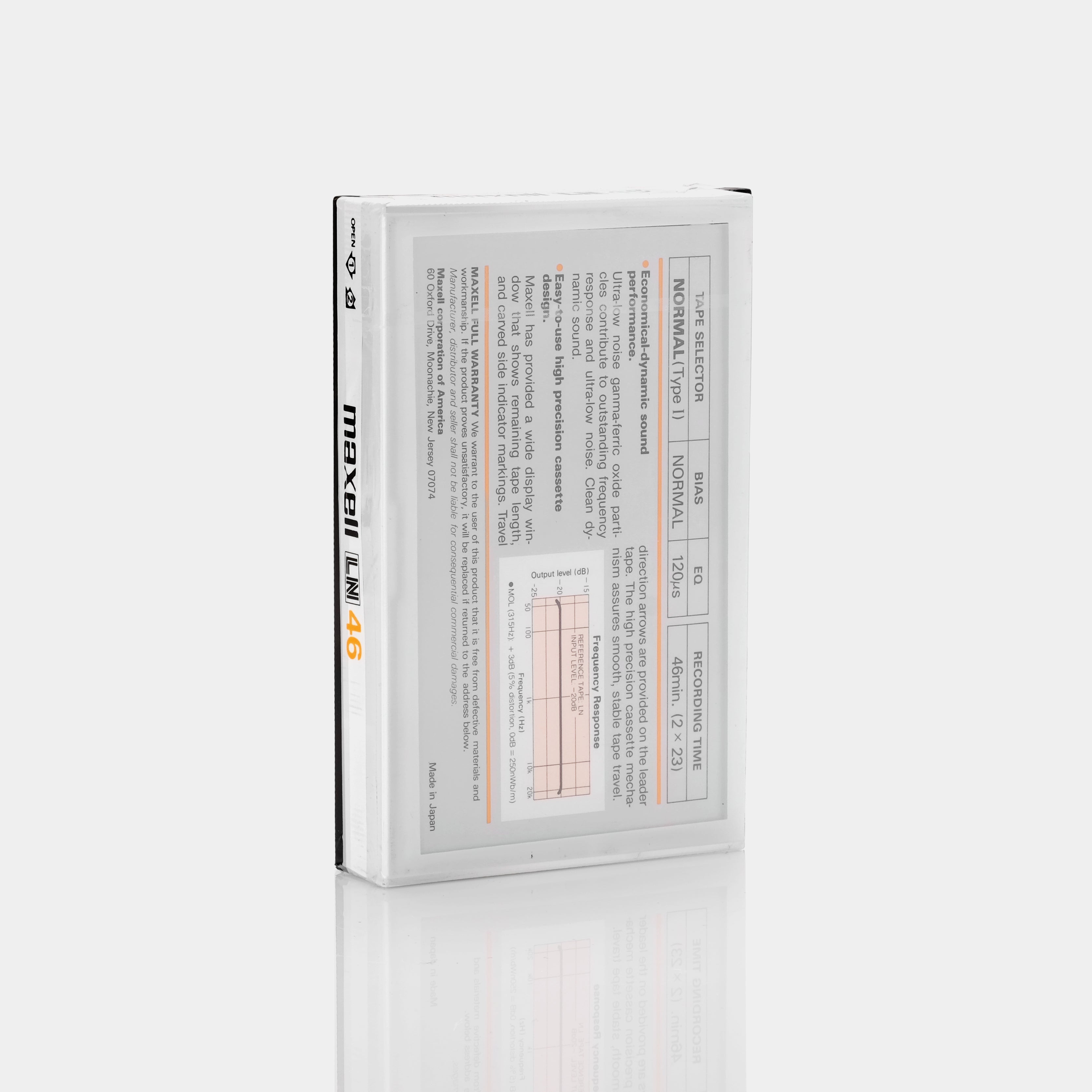 Maxell LN 46 Type I 46 Min Blank Cassette Tape