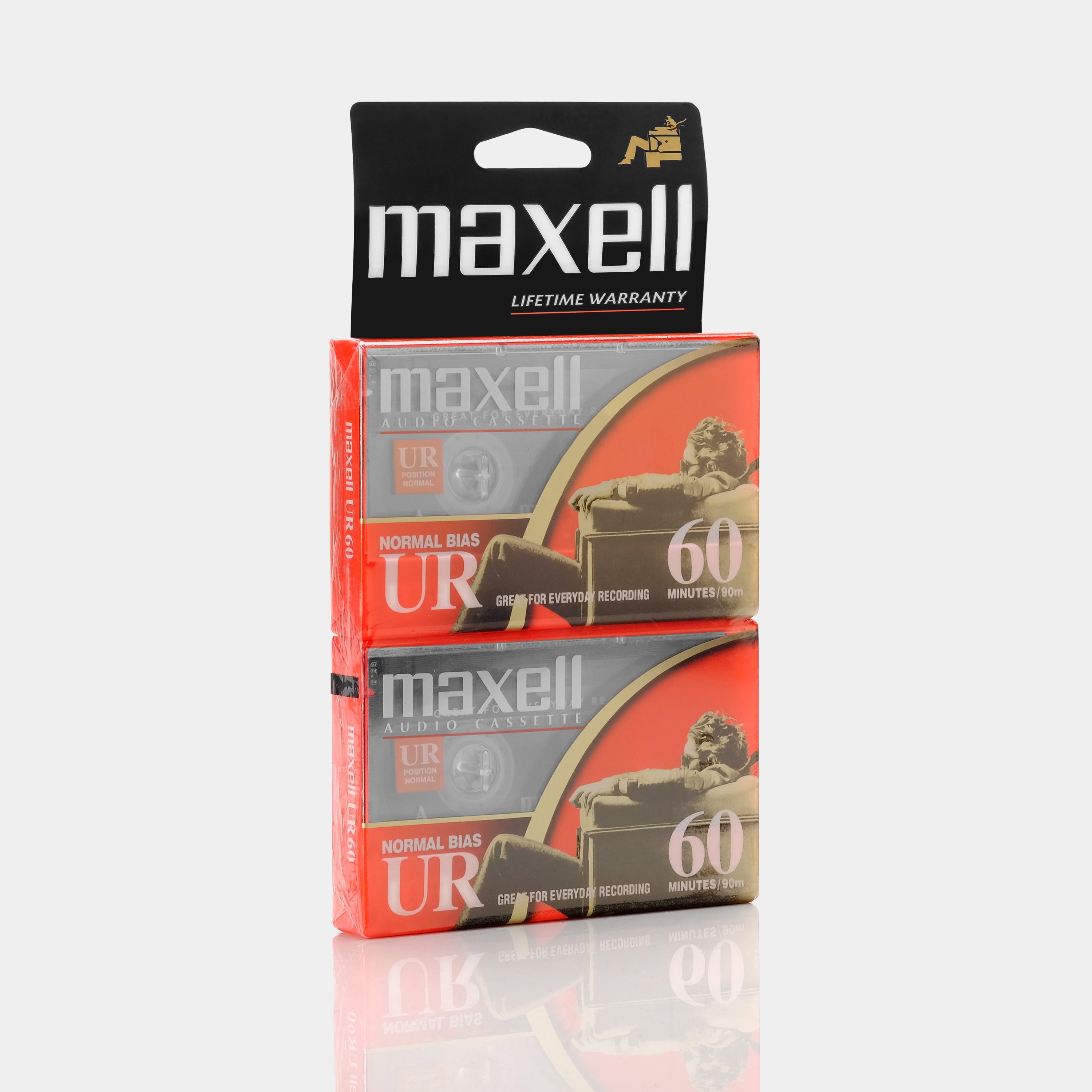Maxell Type I 60 Min Blank Cassette Tapes (2 Pack)