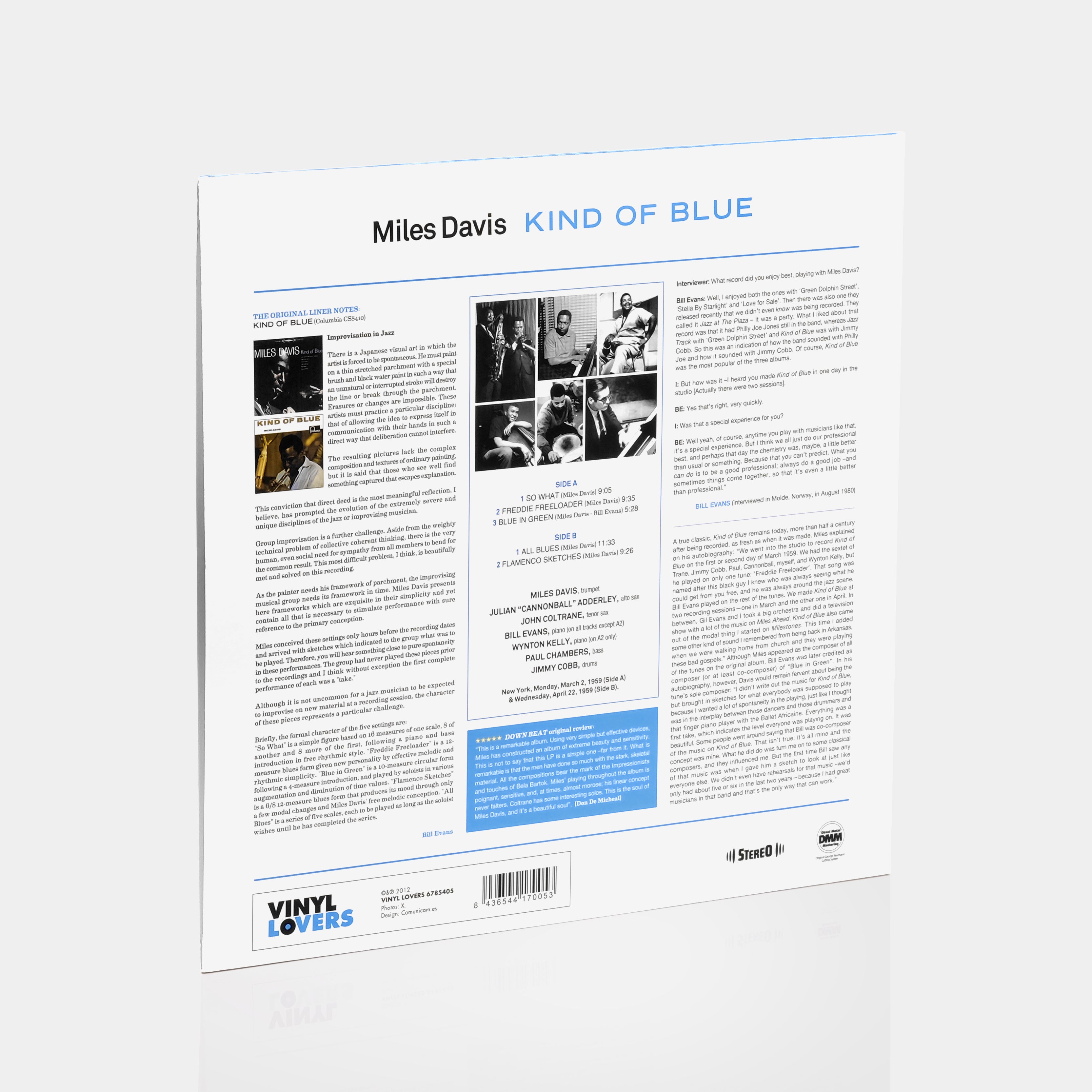 Miles Davis - Kind Of Blue LP Clear Vinyl Record