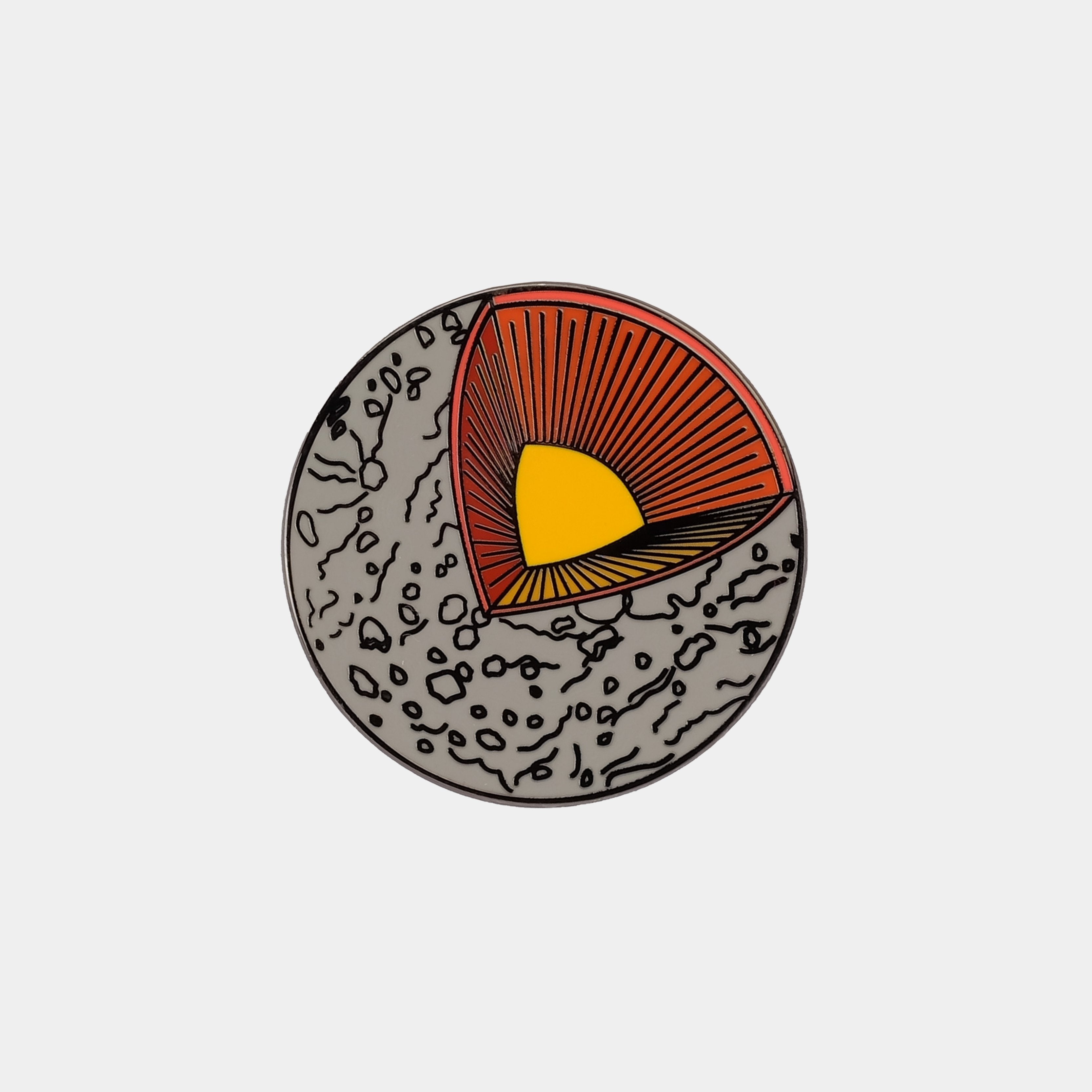 Moon Cross Section Cutaway Enamel Pin