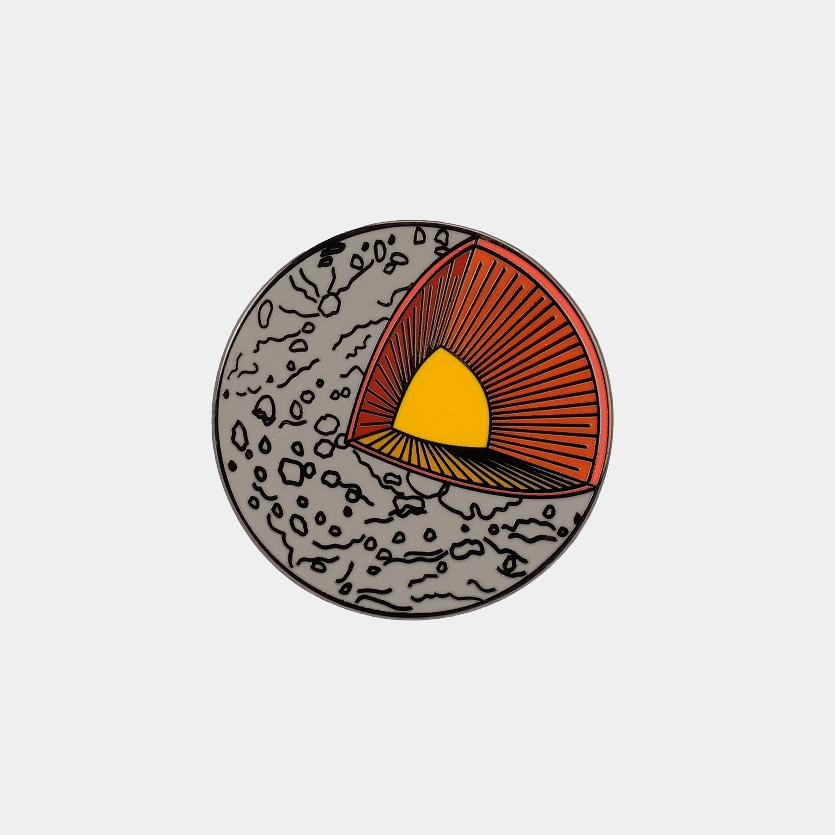 Moon Cross Section Cutaway Enamel Pin