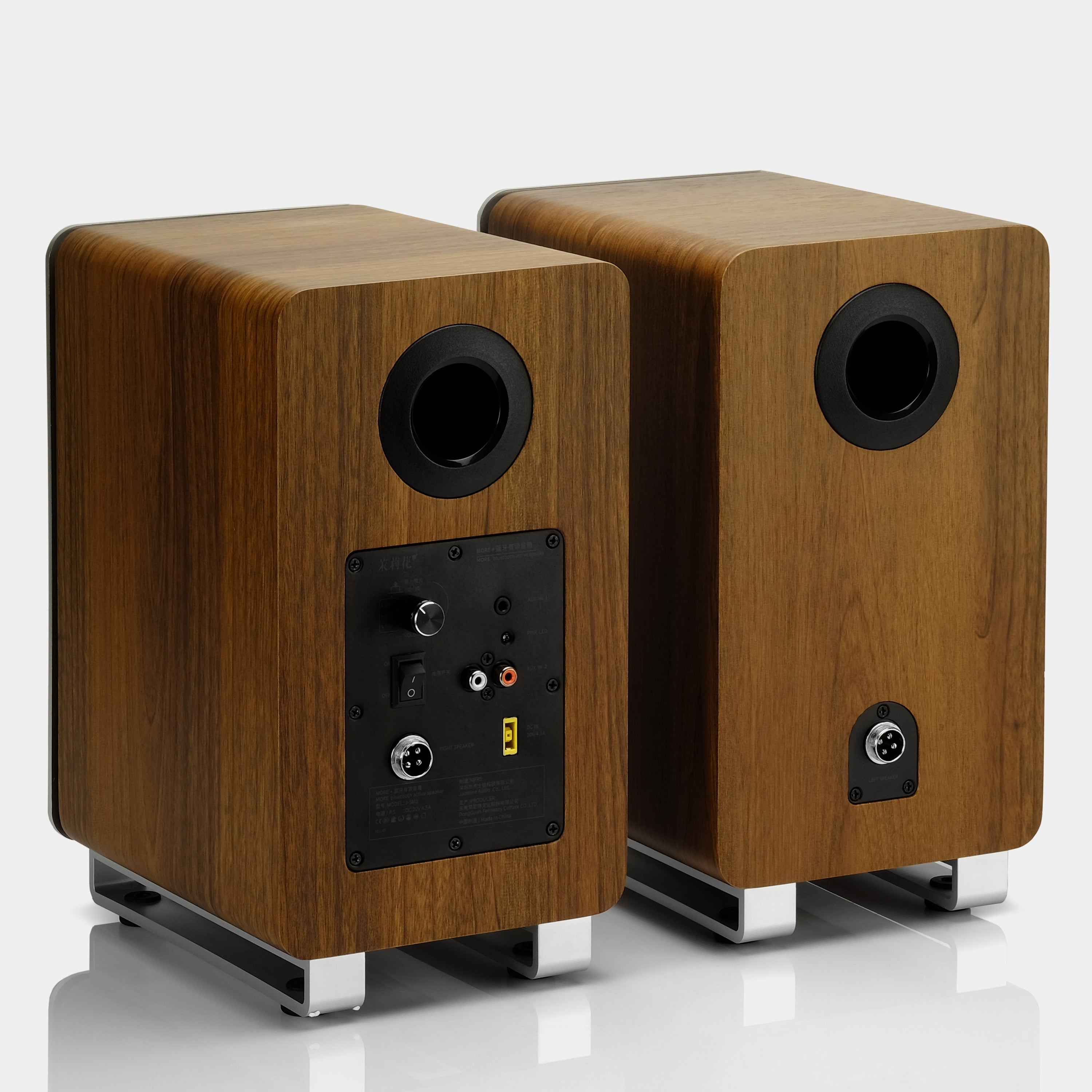 MORE HiFi Walnut Turntable with Speakers