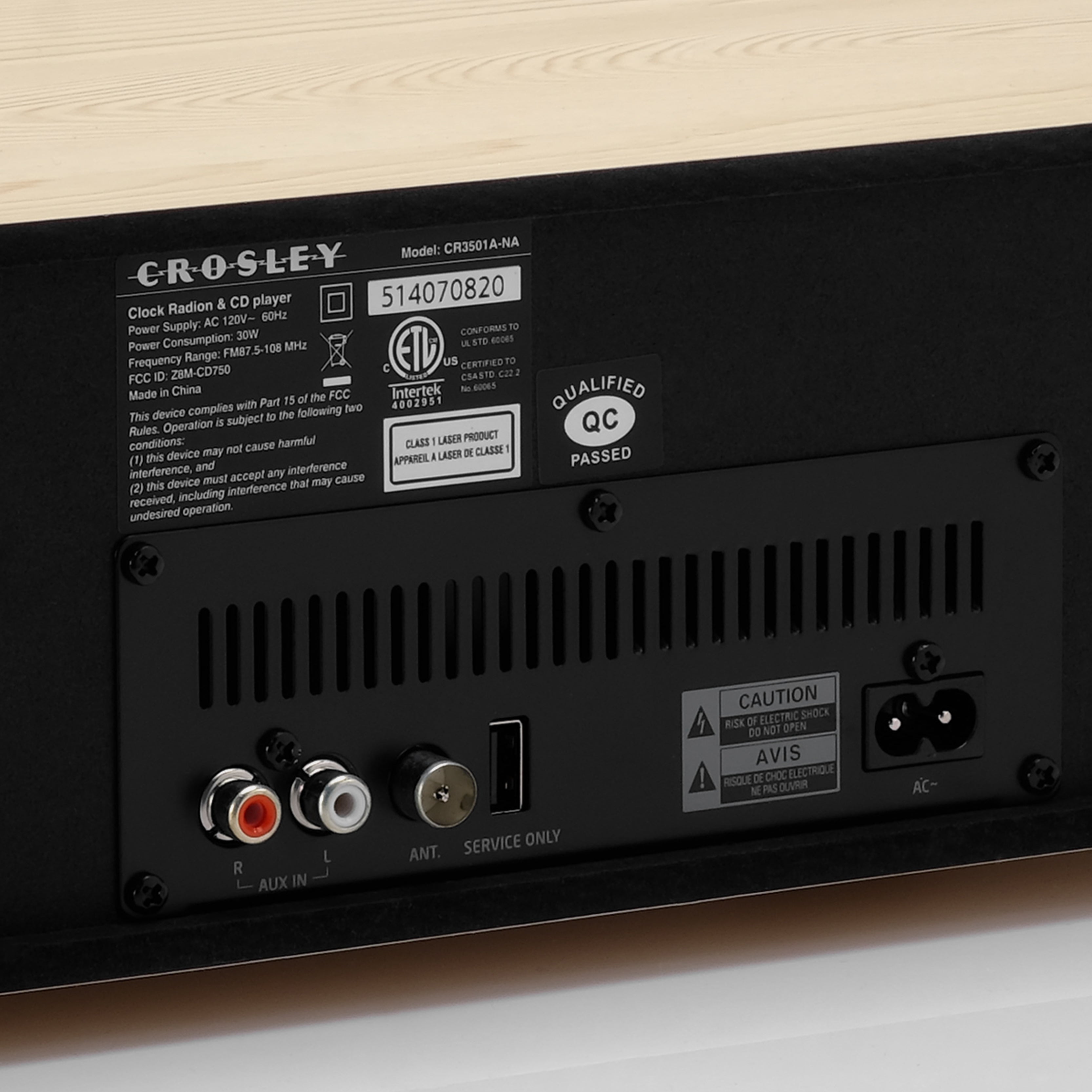 Crosley Fleetwood Natural Radio CD Player