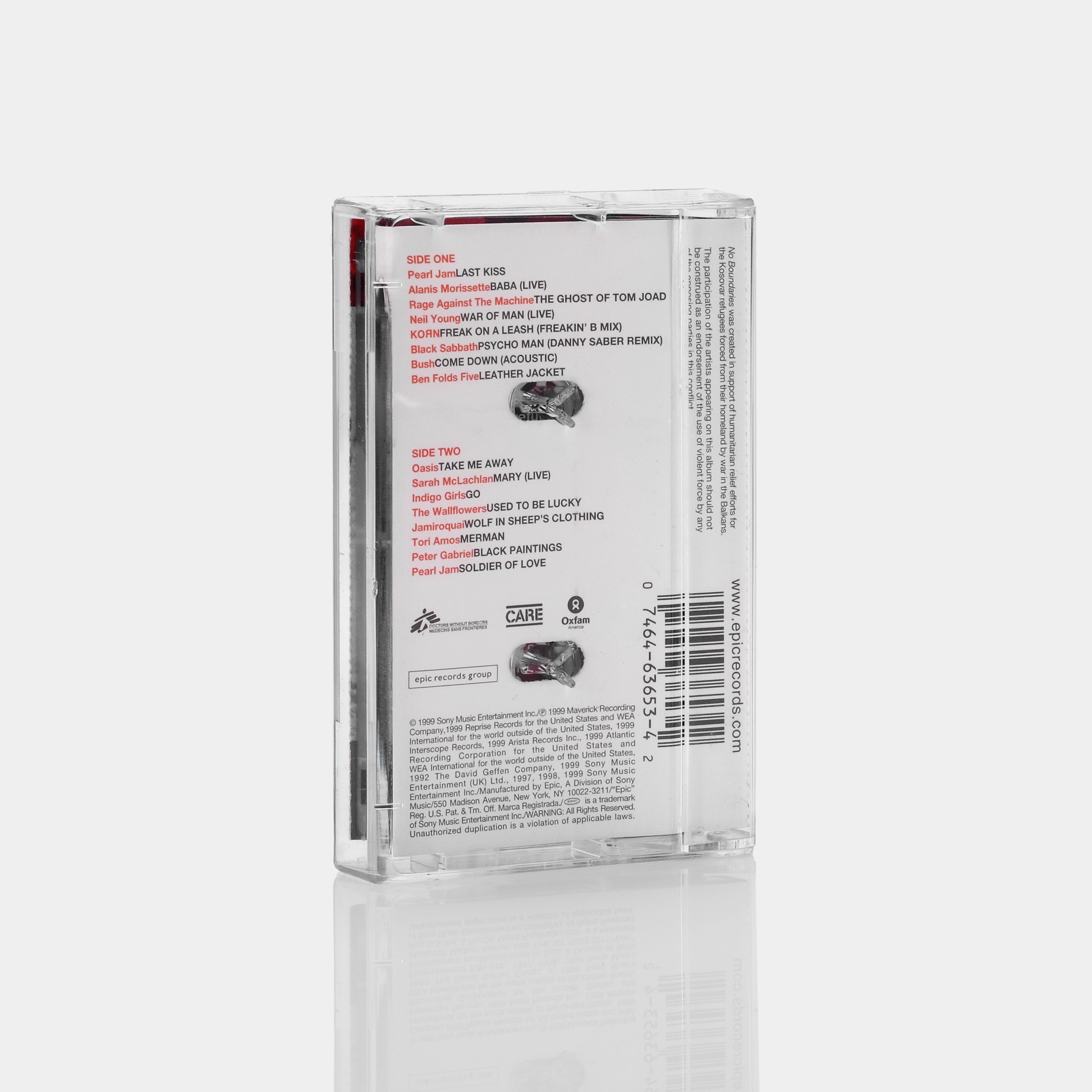 No Boundaries: A Benefit For The Kosovar Refugees Cassette Tape