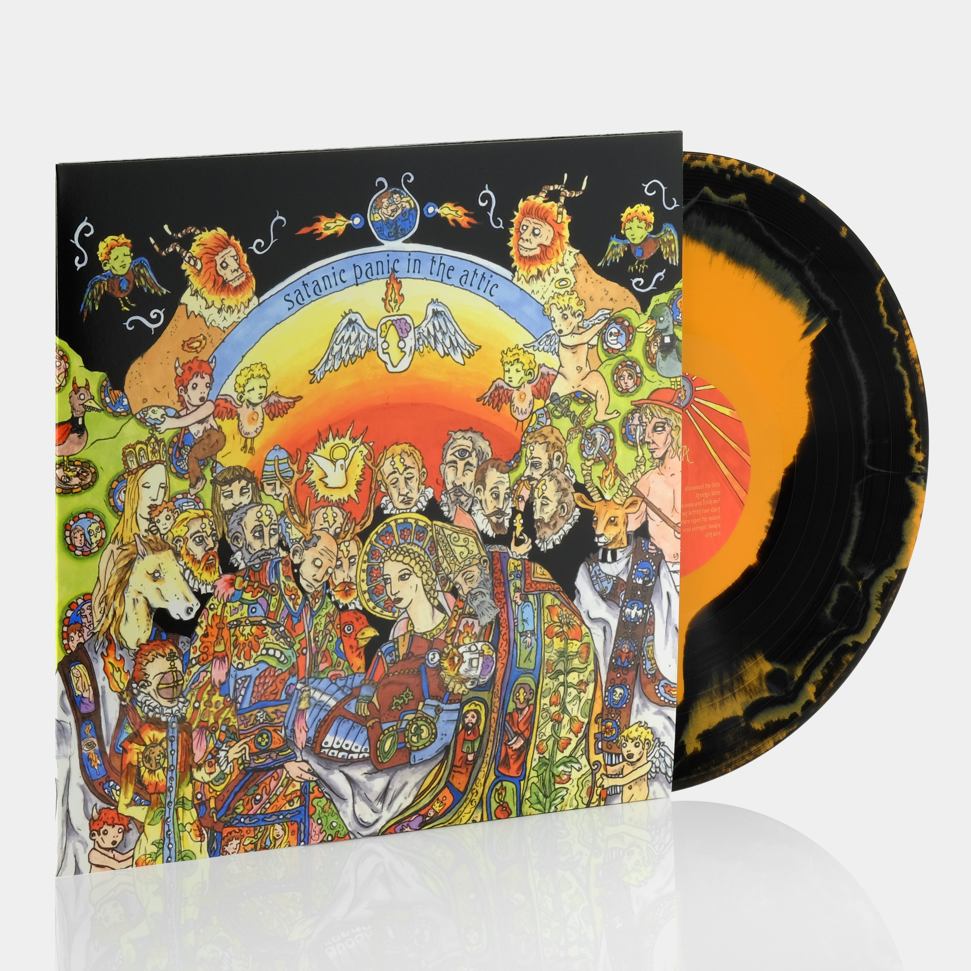 Of Montreal - Satanic Panic In The Attic LP Orange & Black Swirl Vinyl Record