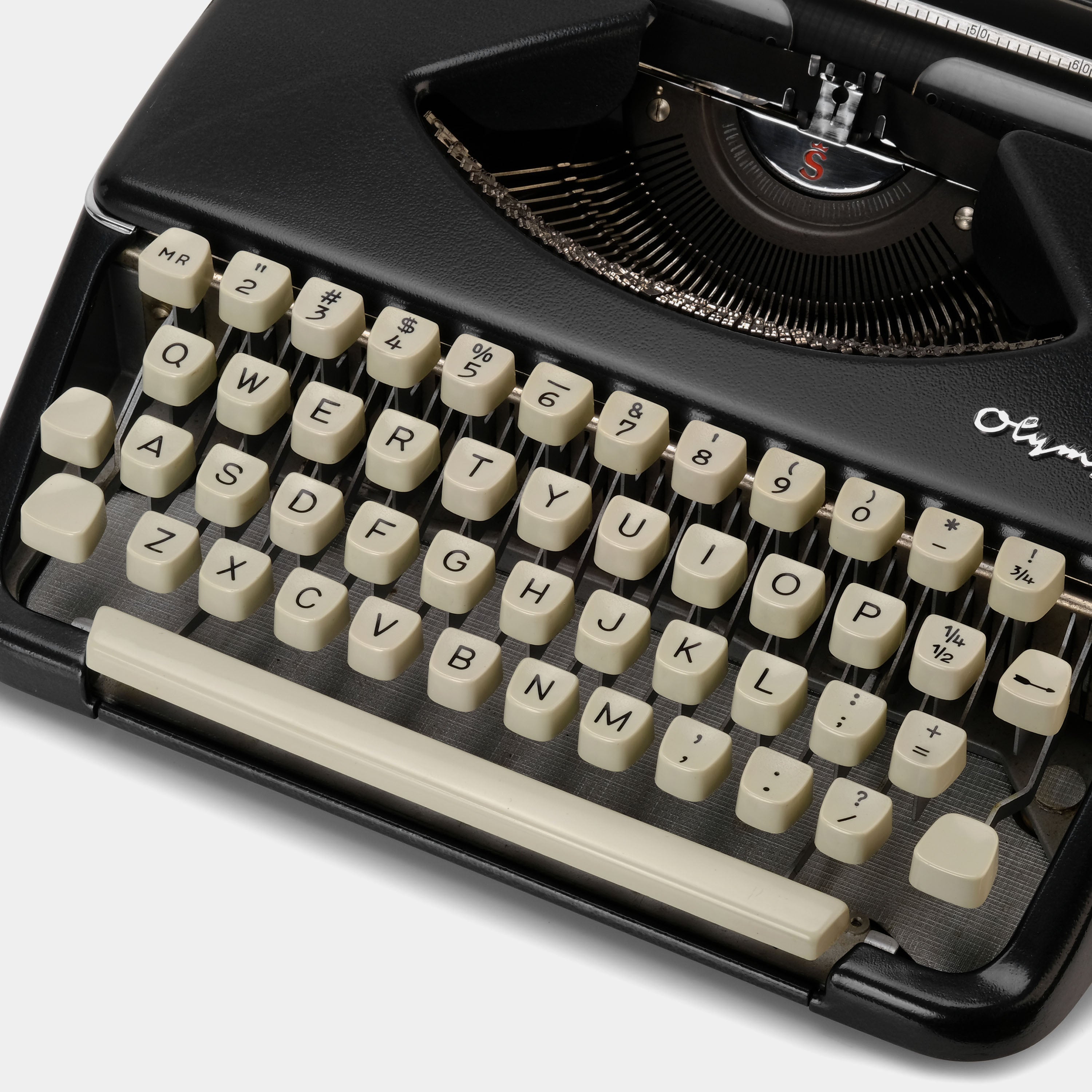 Olympia Black Manual Typewriter and Case