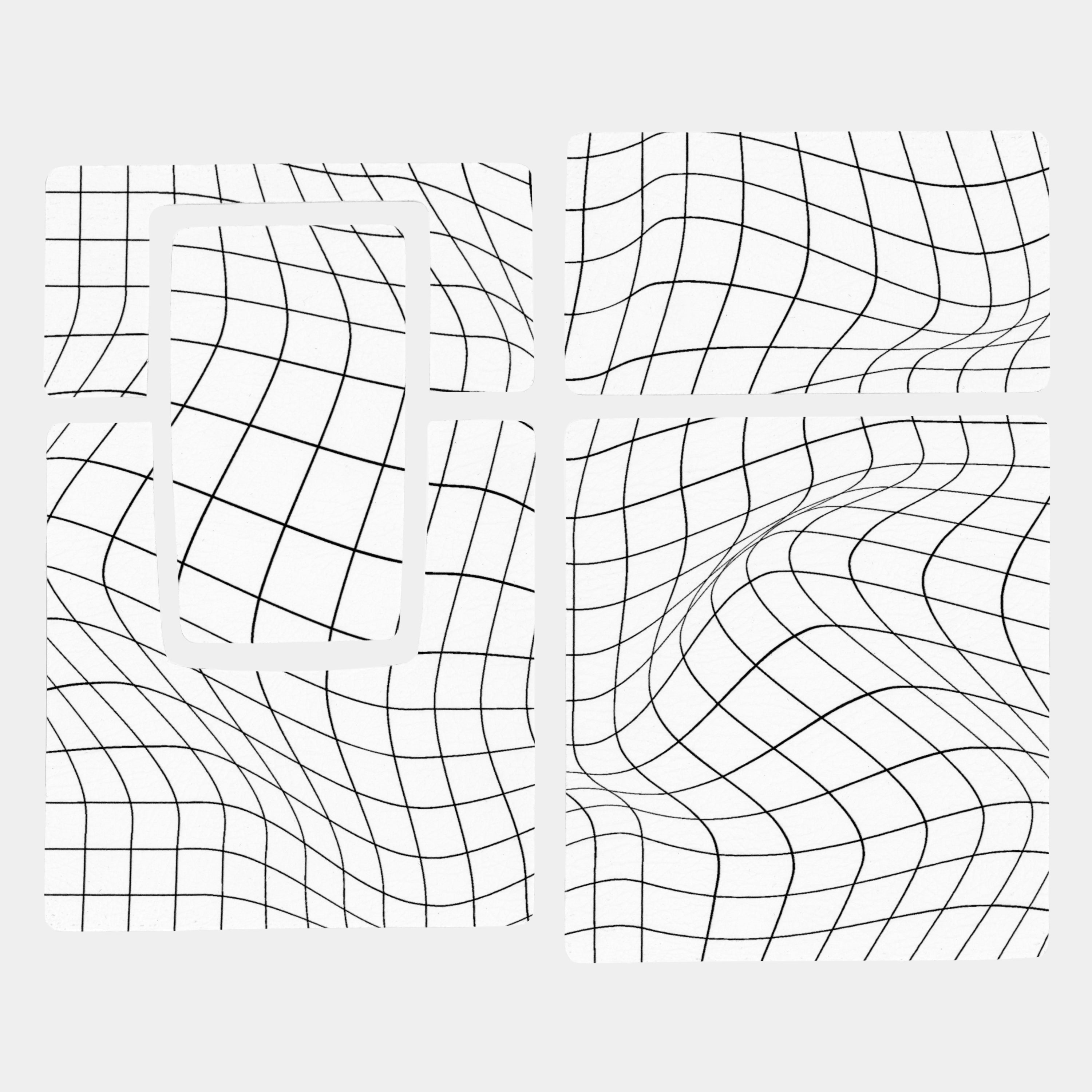 SX-70/SLR-680 White & Black 3D Wave Grid Vegan Leather Camera Skins