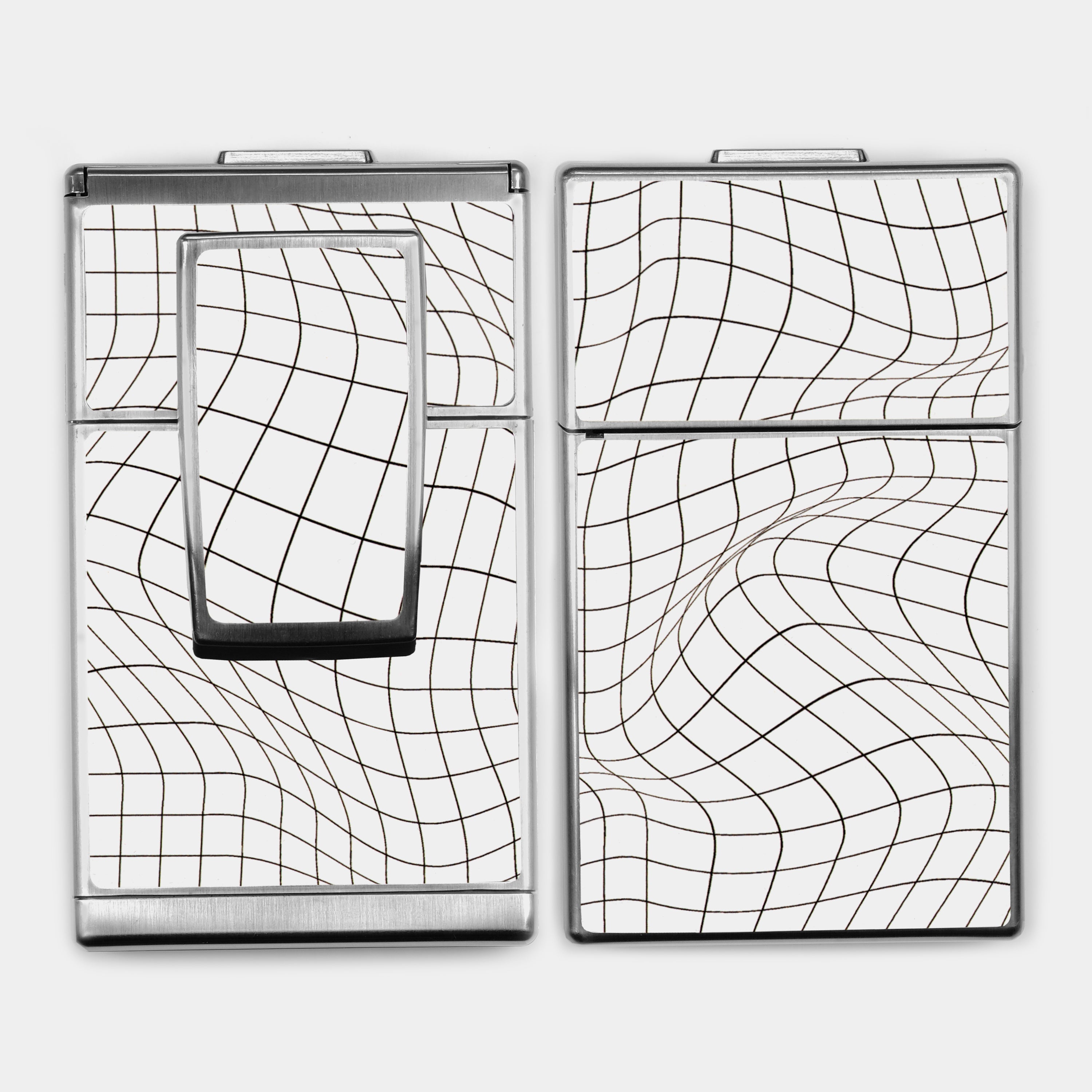 SX-70/SLR-680 White & Black 3D Wave Grid Vegan Leather Camera Skins