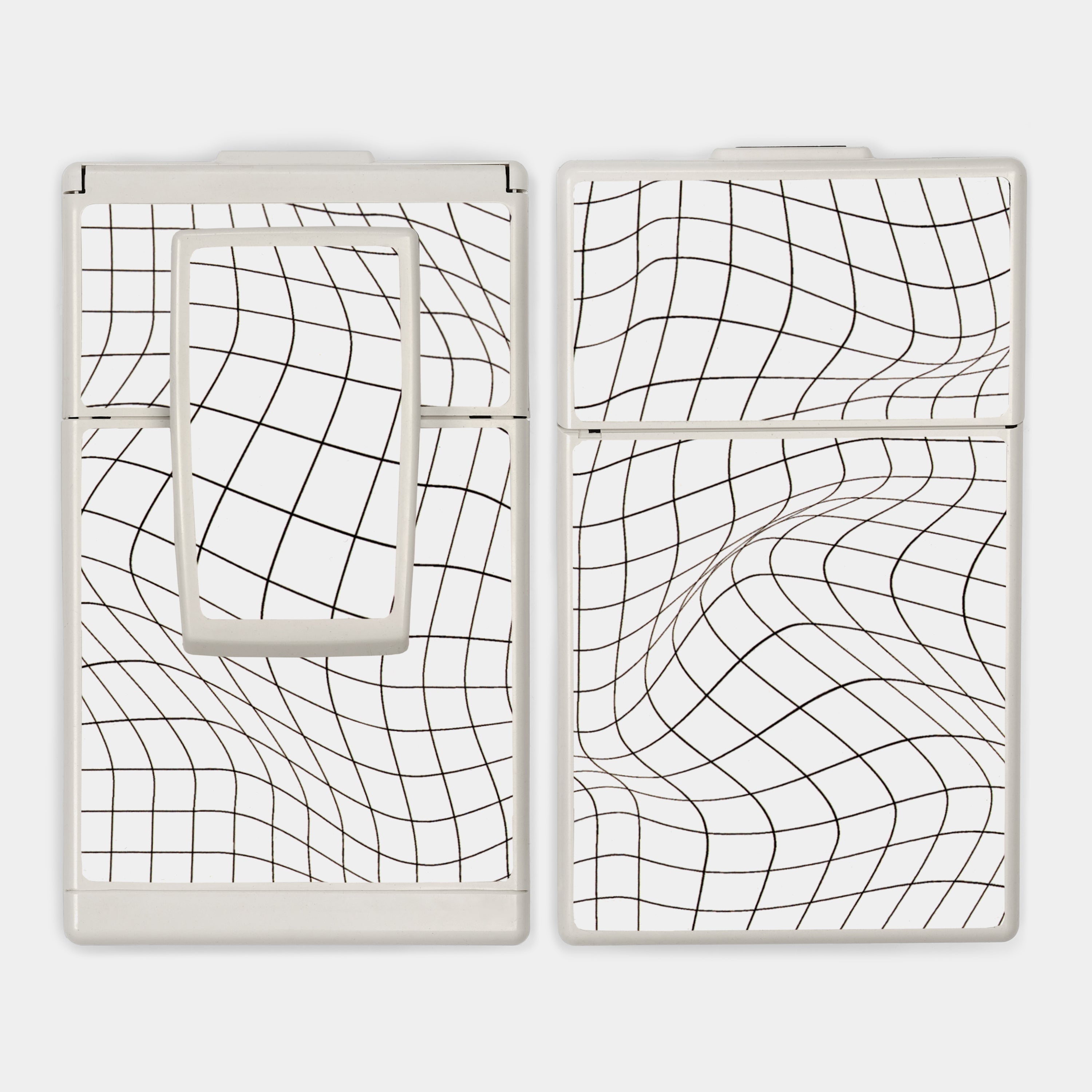 SX-70/SLR-680 White & Black 3D Wave Grid Vegan Leather Camera Skins