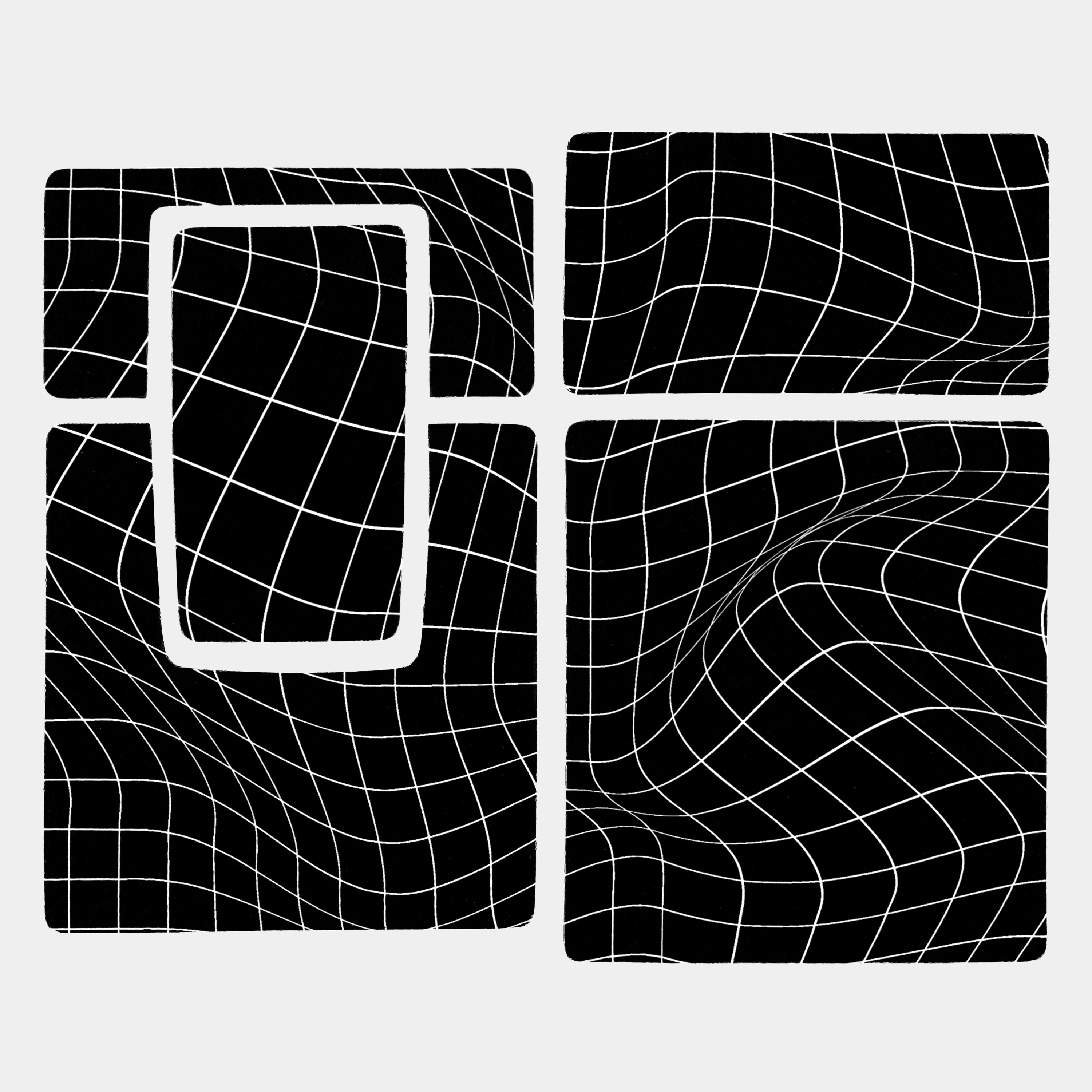 SX-70/SLR-680 Black & White 3D Wave Grid Vegan Leather Camera Skins