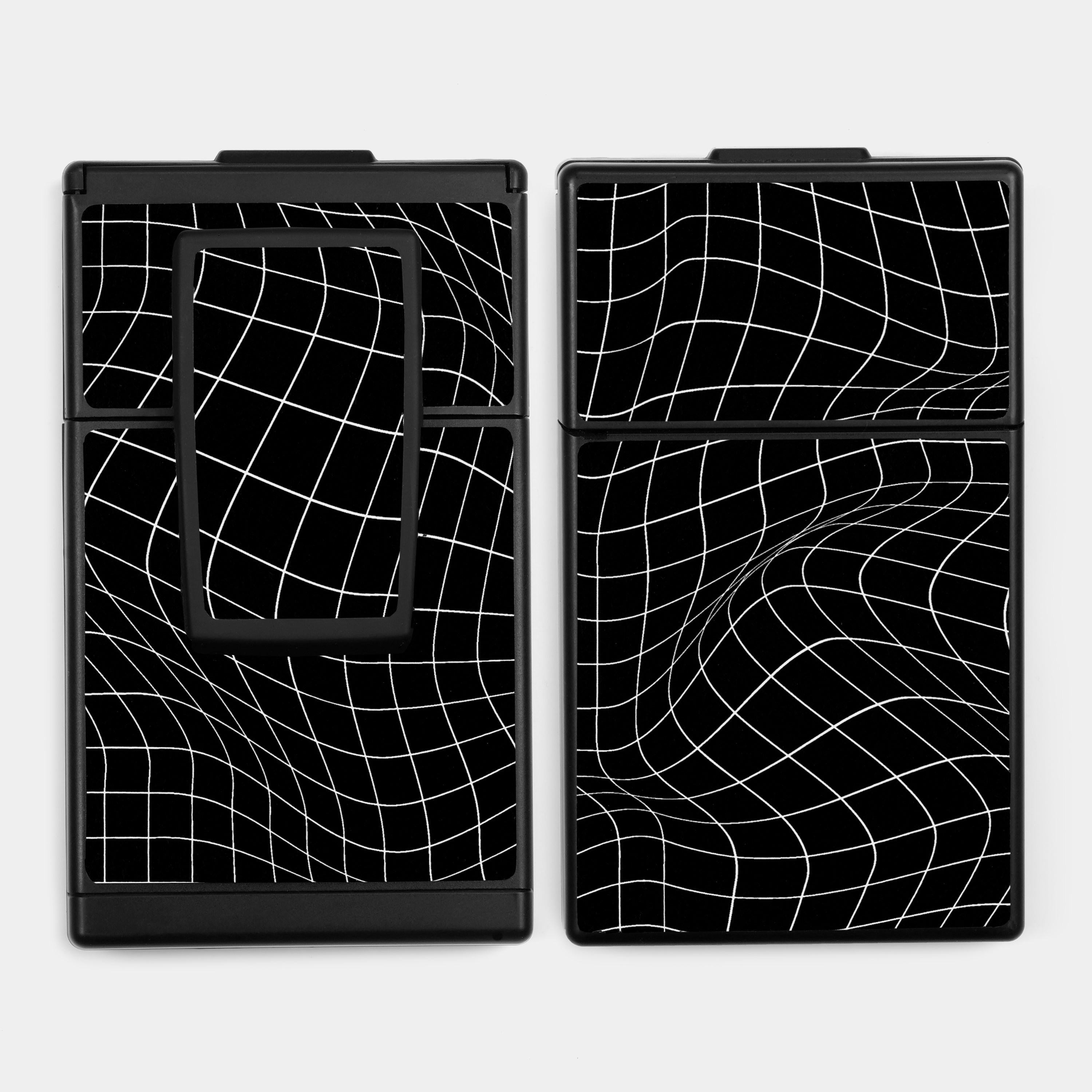 SX-70/SLR-680 Black & White 3D Wave Grid Vegan Leather Camera Skins