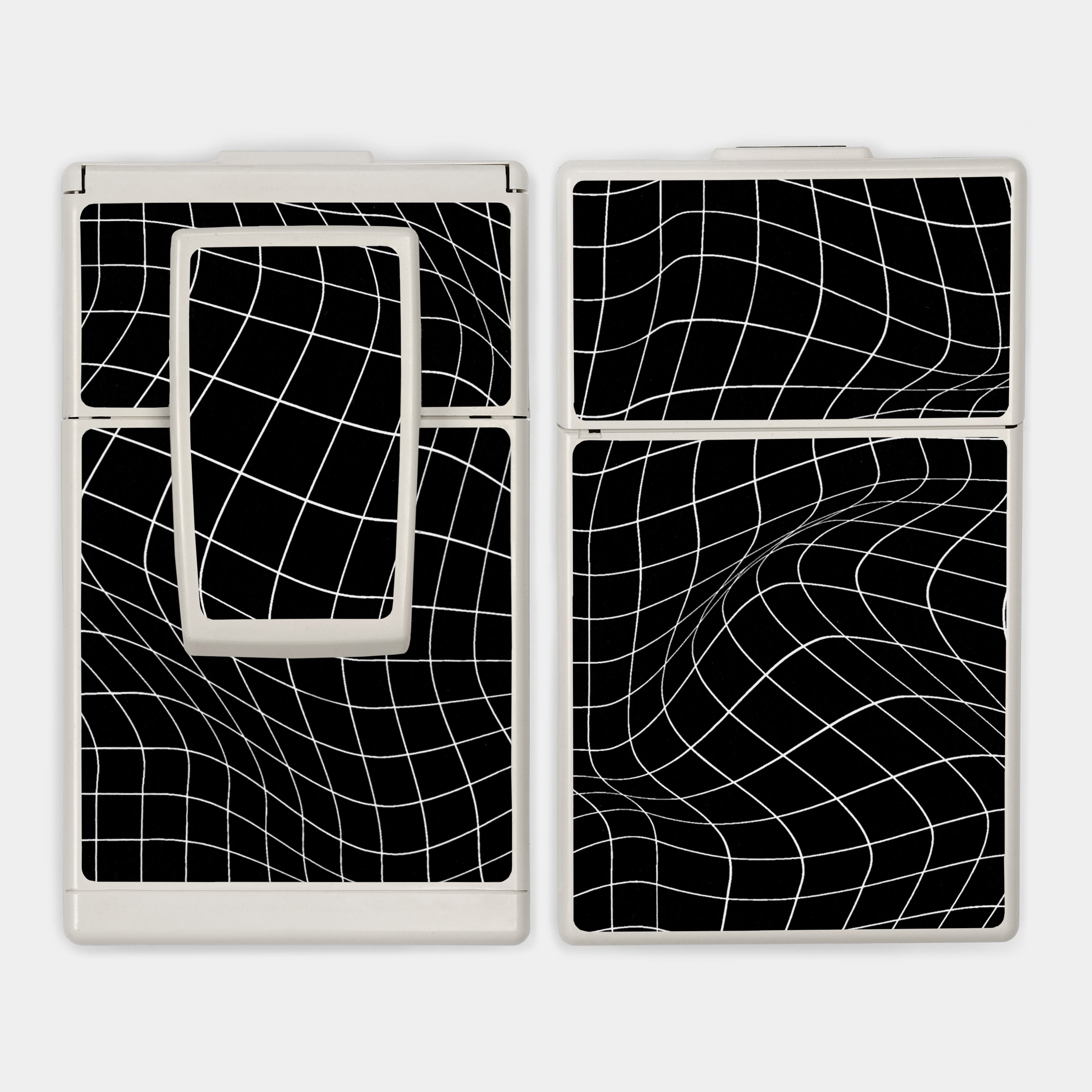 SX-70/SLR-680 Black & White 3D Wave Grid Vegan Leather Camera Skins