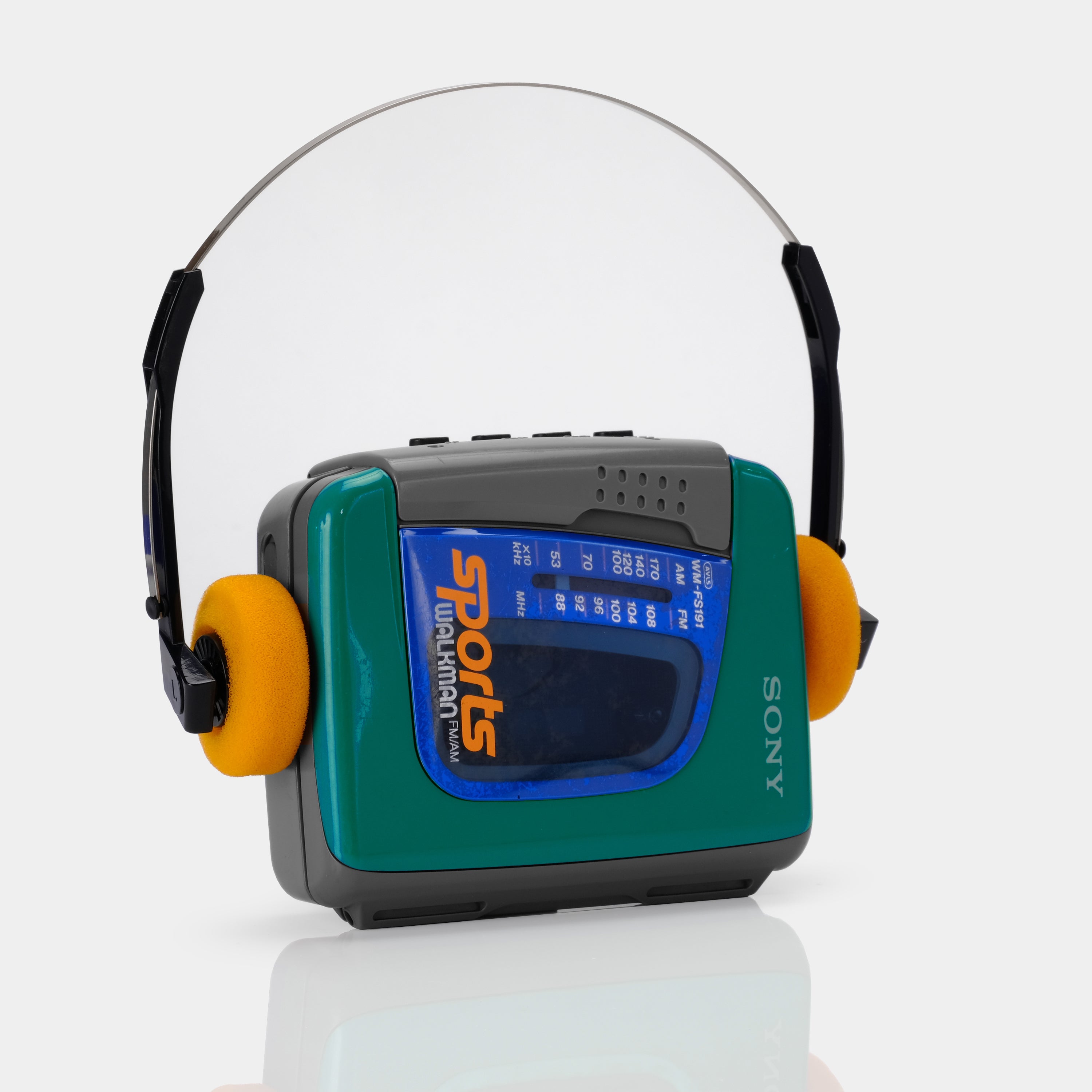 Sony Sports Walkman WM-FS191 AM/FM Teal Portable Cassette Player