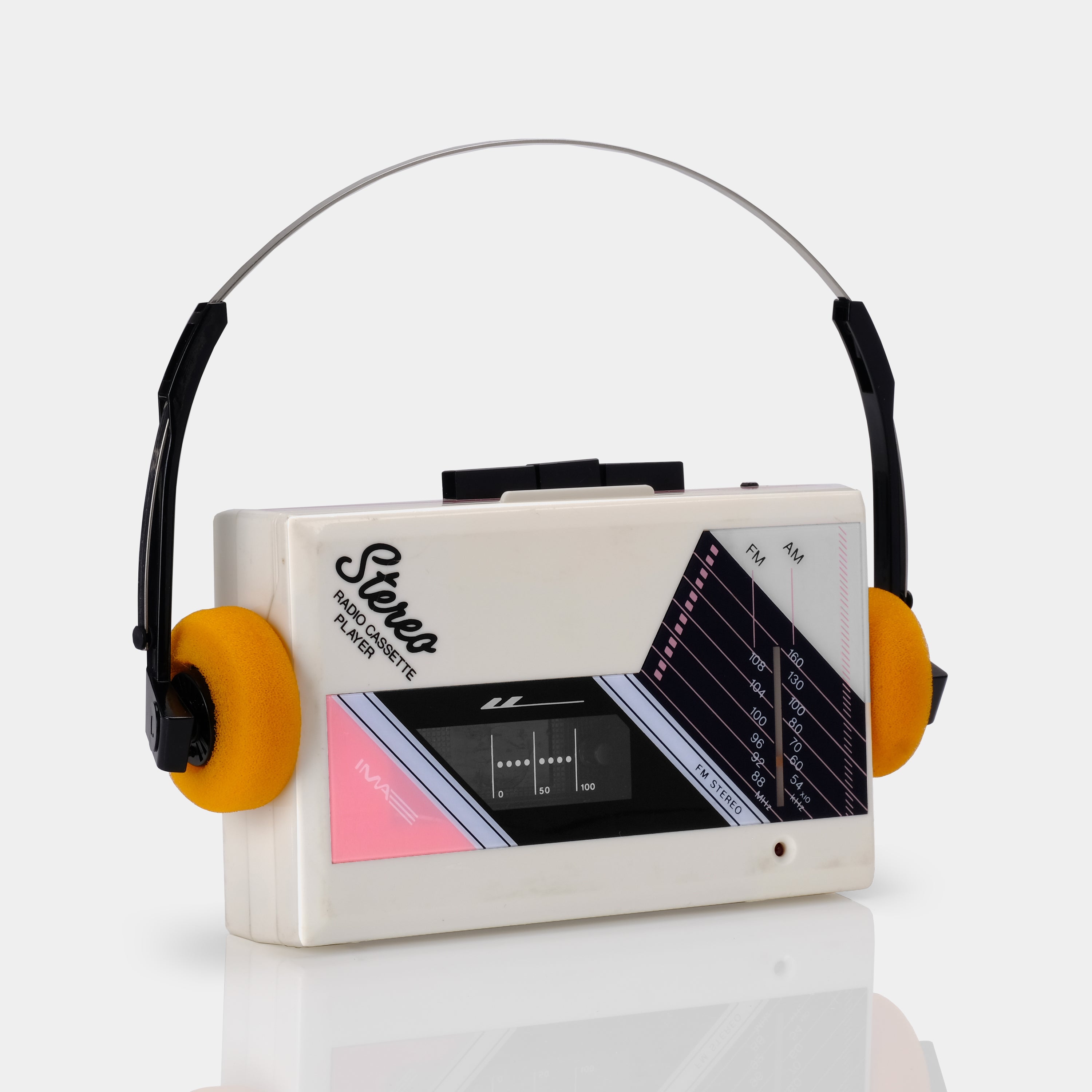 IMA Stereo MPSS-6 AM/FM Cream Portable Cassette Player