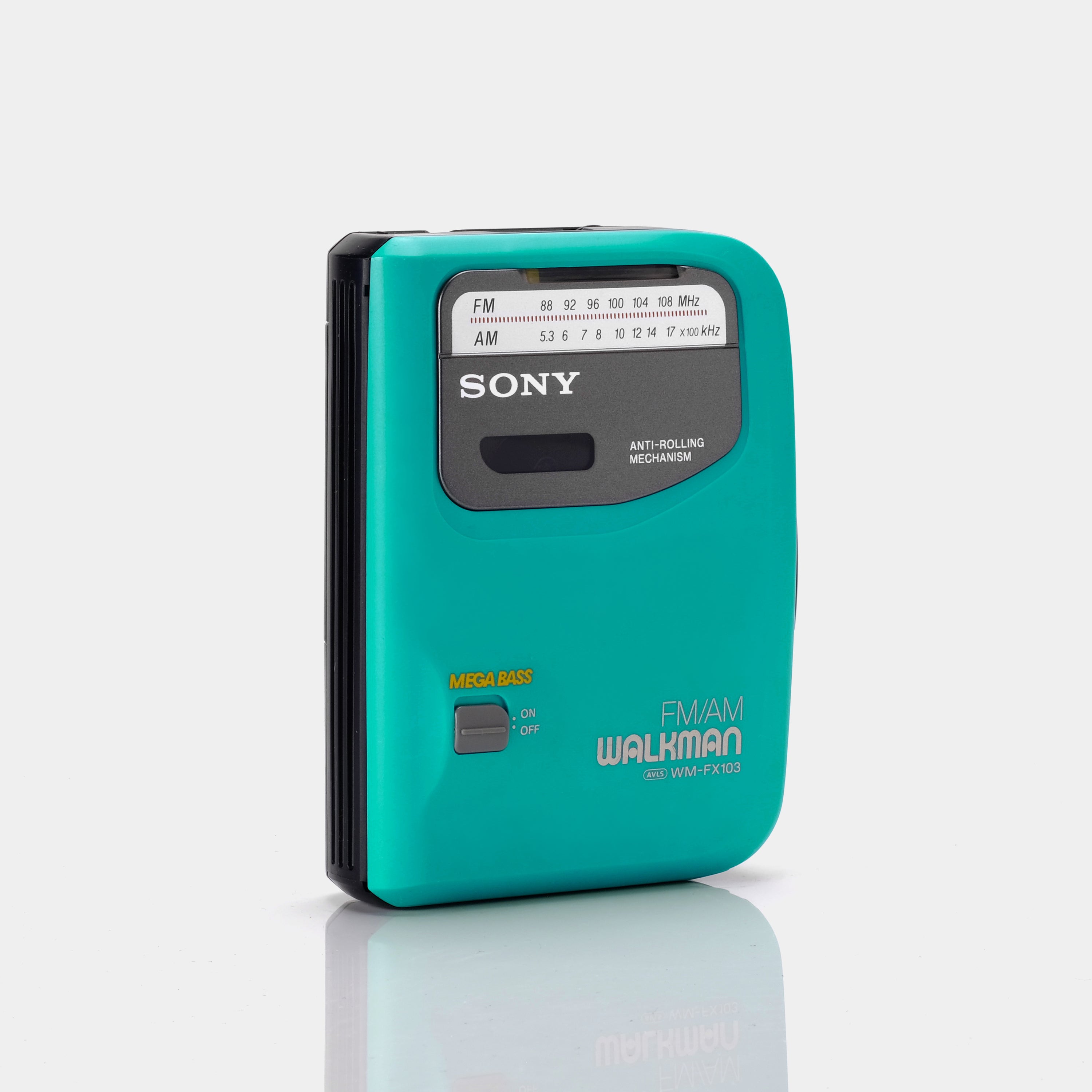 Sony WM-FX103 AM/FM Turquoise Portable Cassette Player