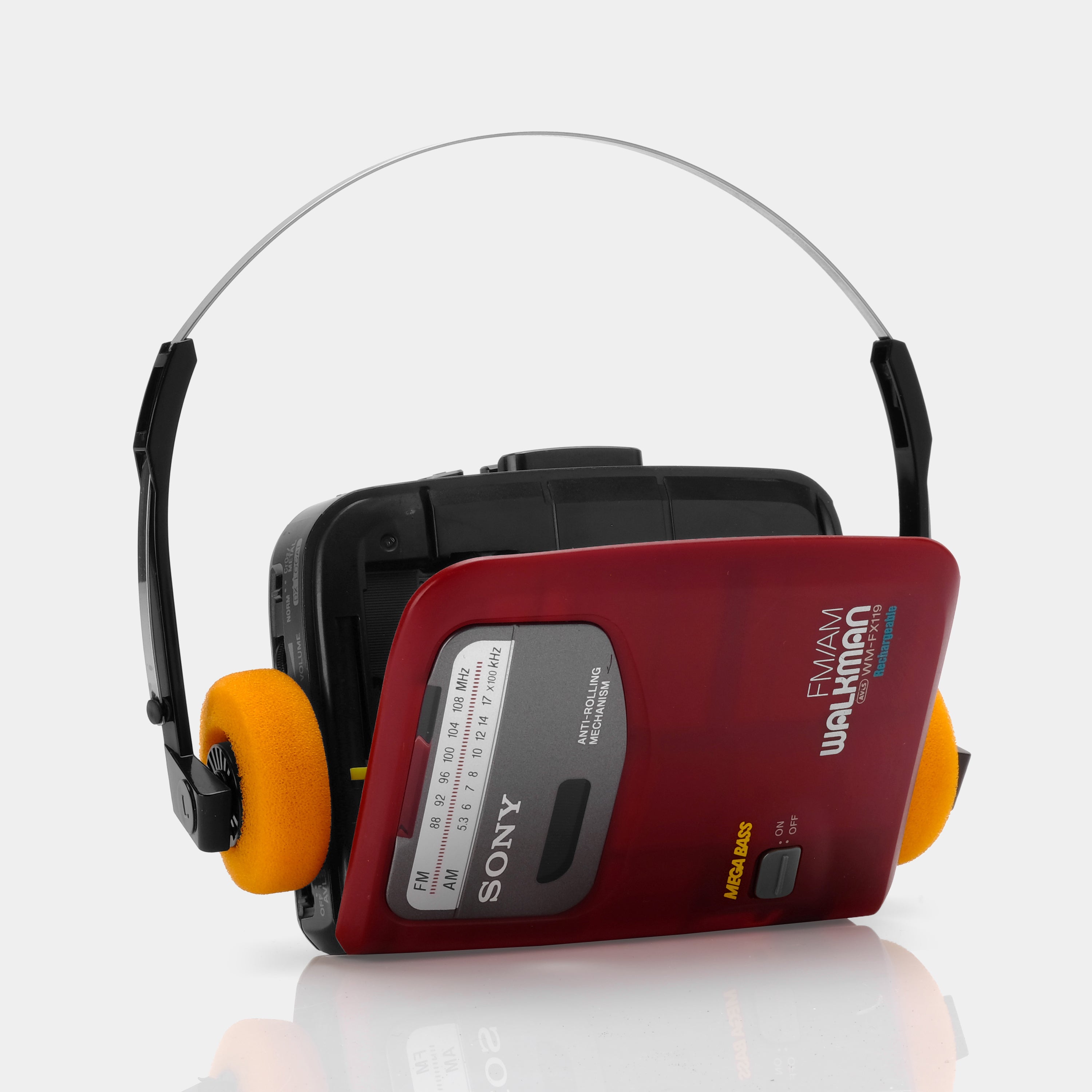 Sony Walkman WM-FX119 Red Portable Cassette Player