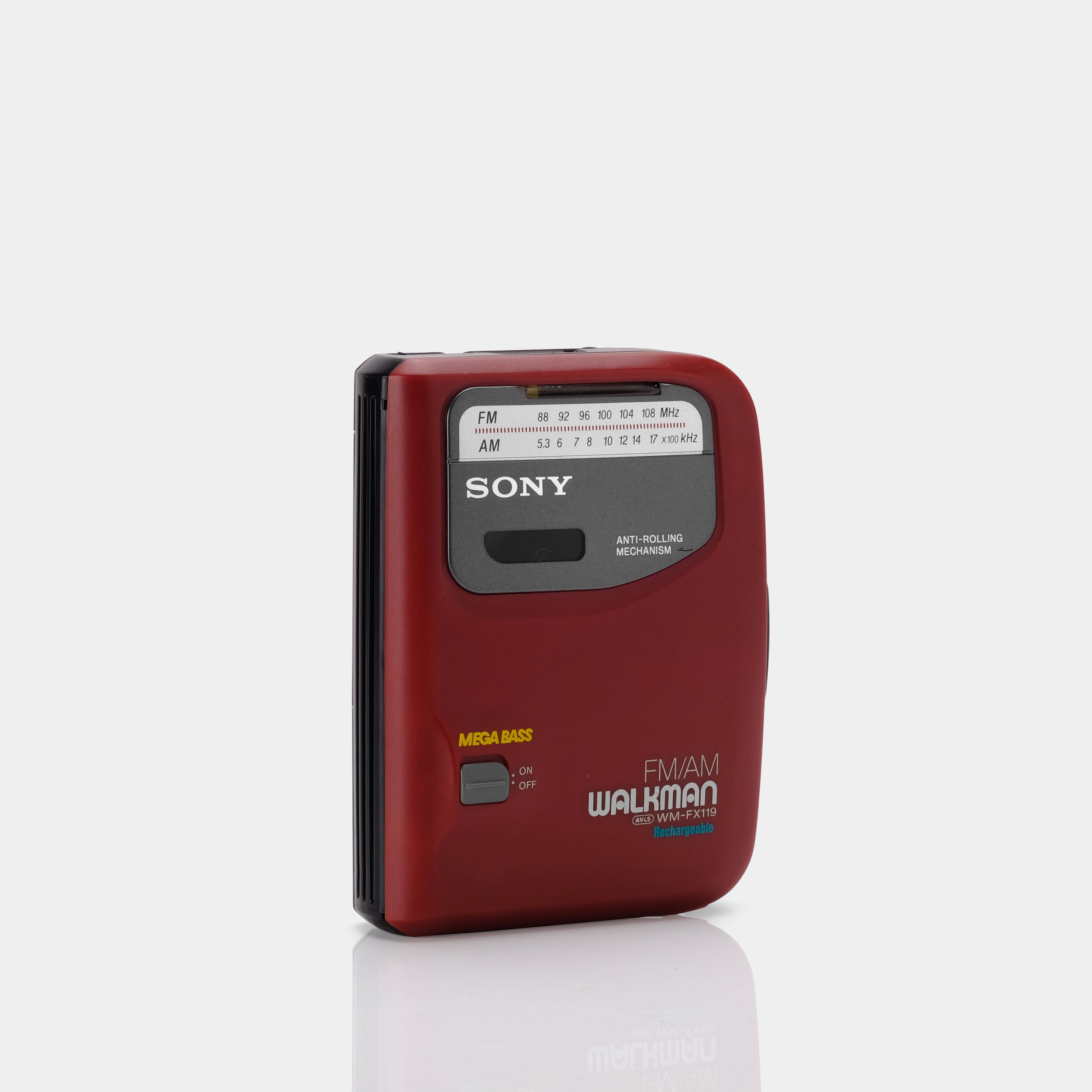 Sony Walkman WM-FX119 Red Portable Cassette Player