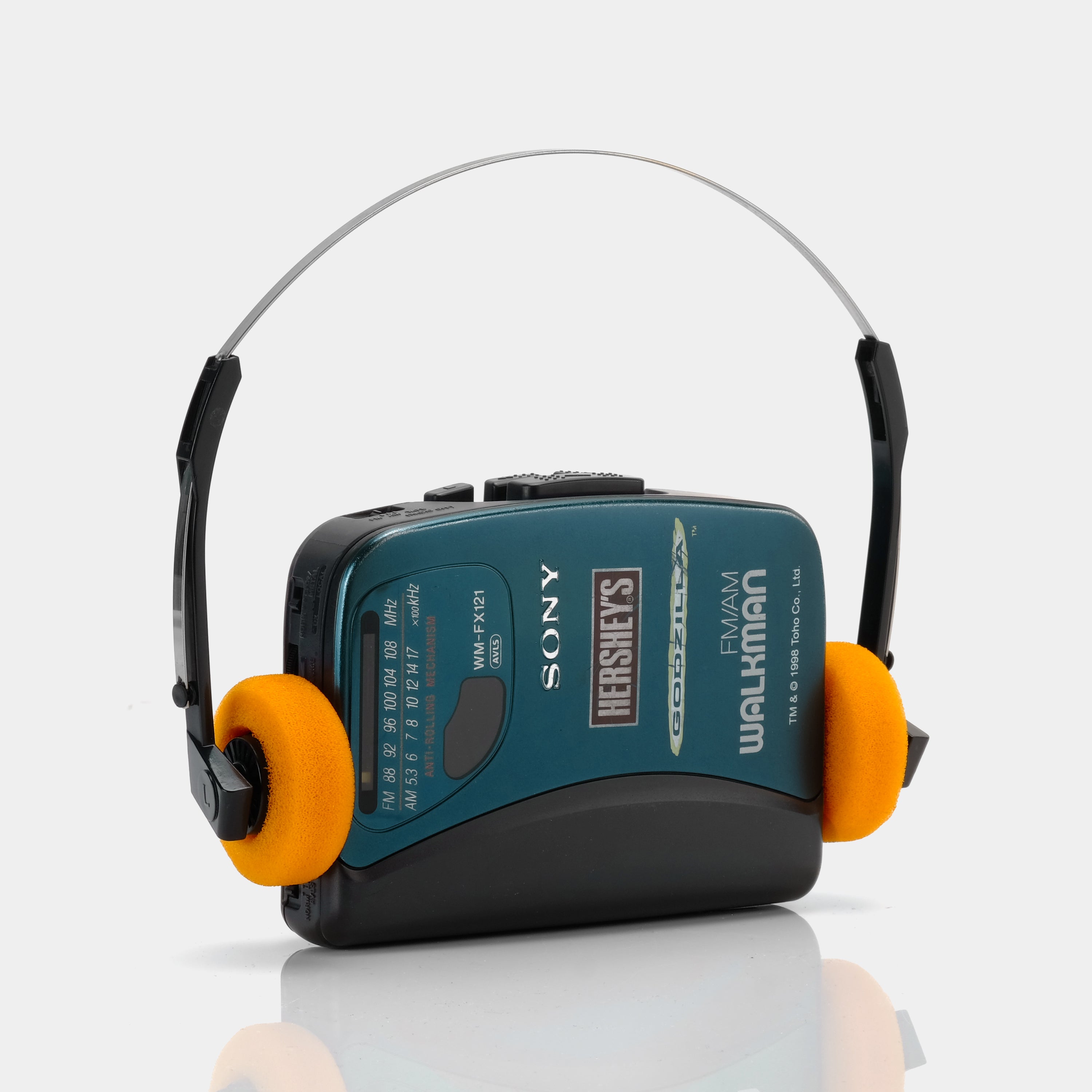 Sony WM-FX121 AM/FM HERSHEY'S x GODZILLA Green Portable Cassette Player