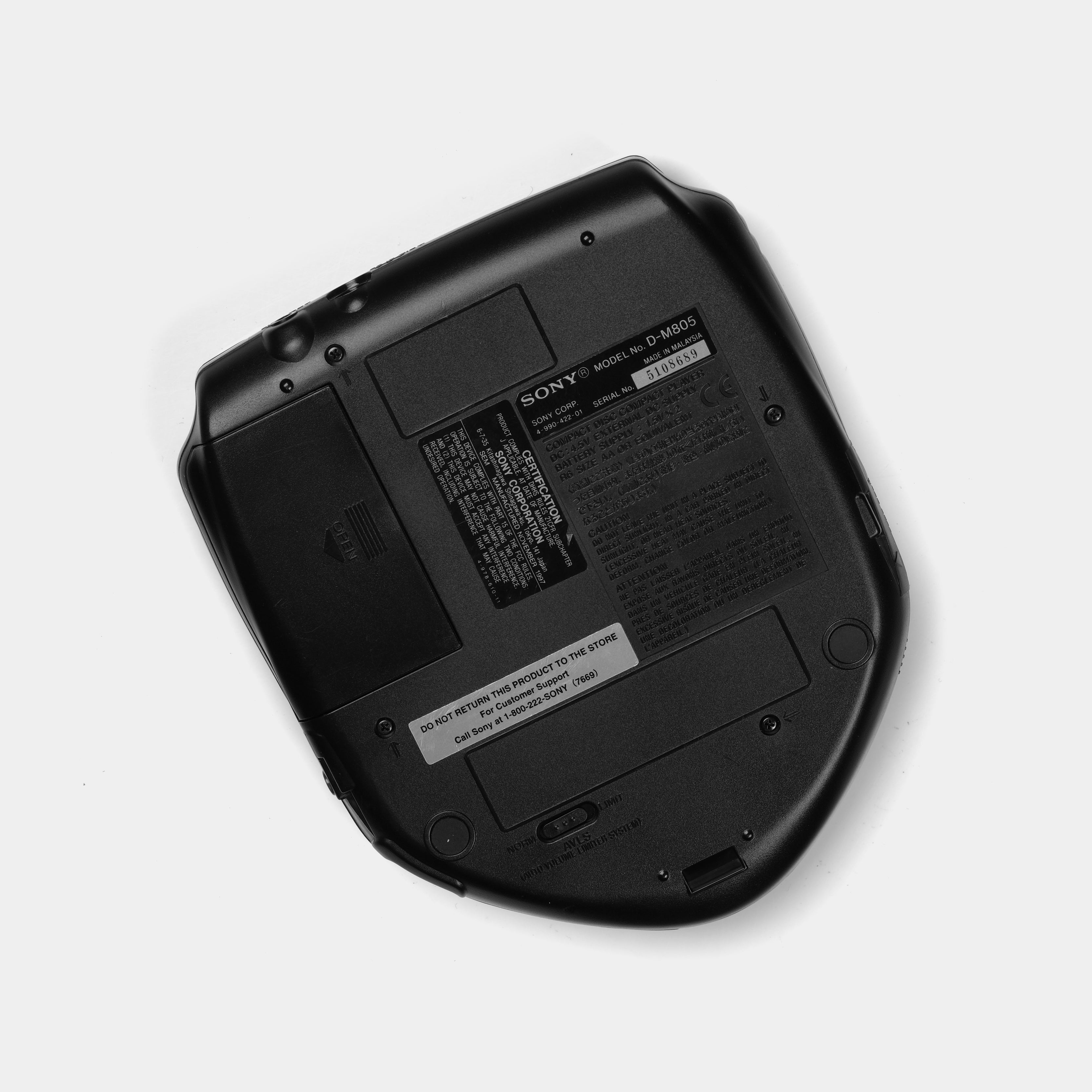 Sony Car Discman D-M805 Portable CD Player