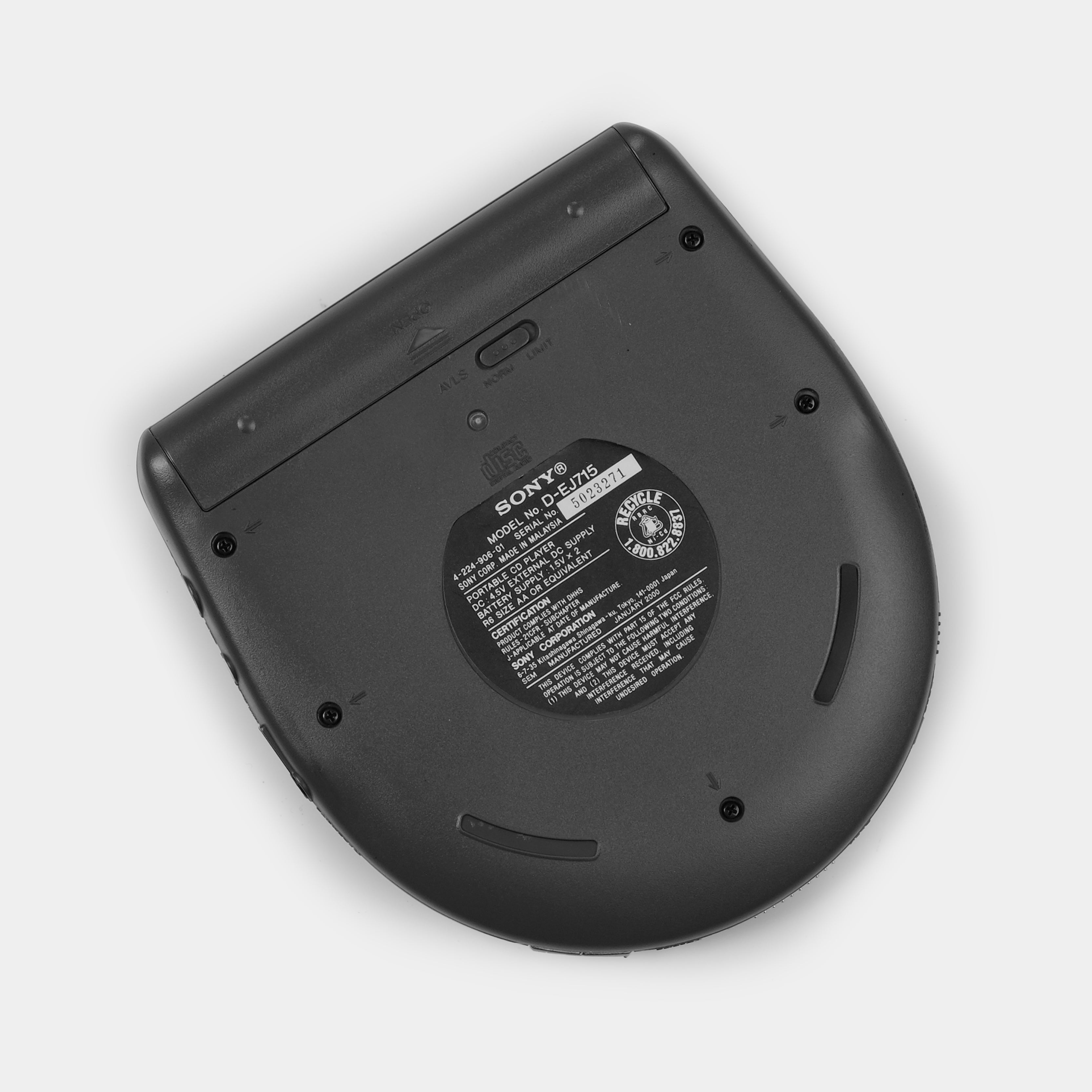 Sony Walkman G-Protection D-EJ715 Portable CD Player and Carrying Case