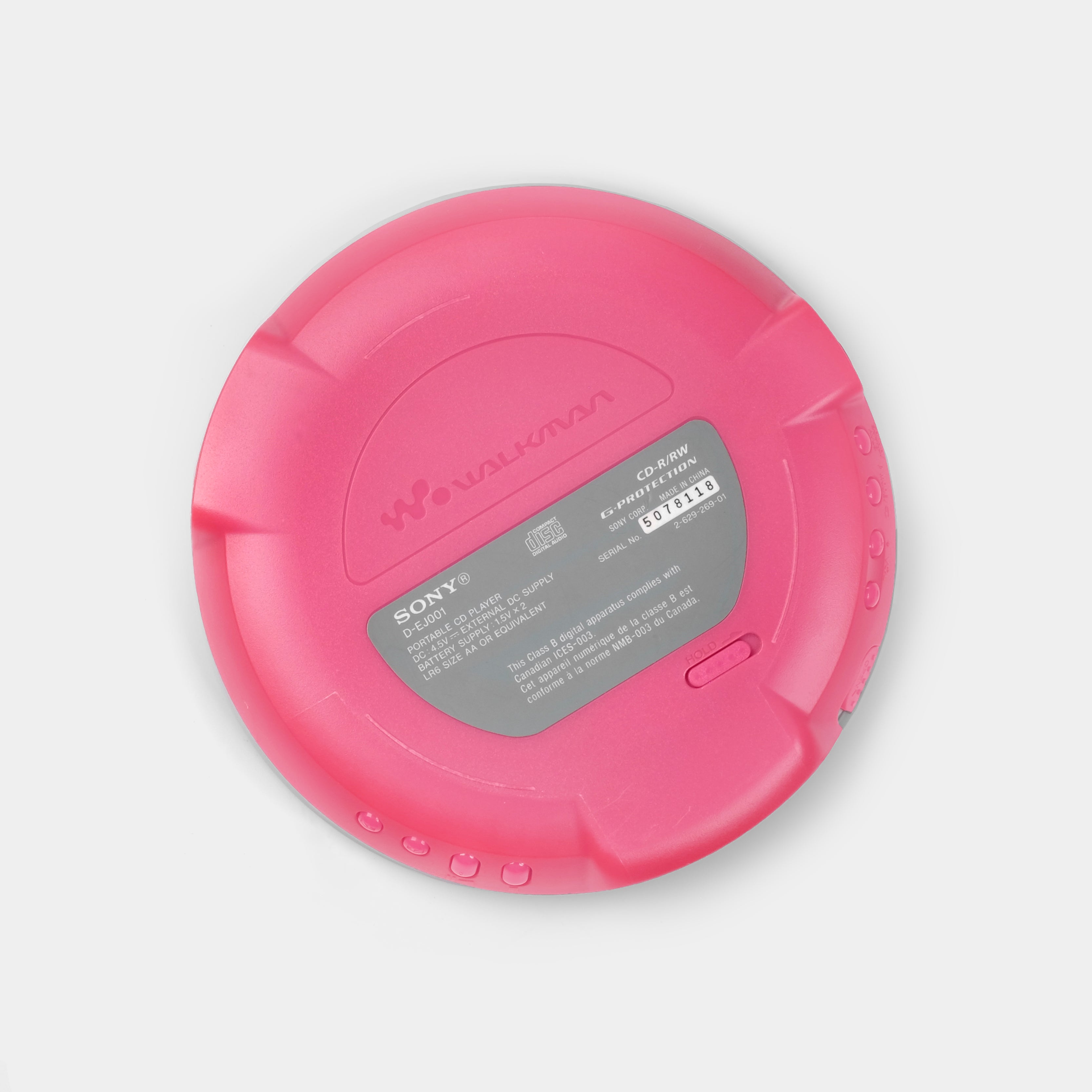 Sony Walkman D-EJ001 Pink Portable CD Player