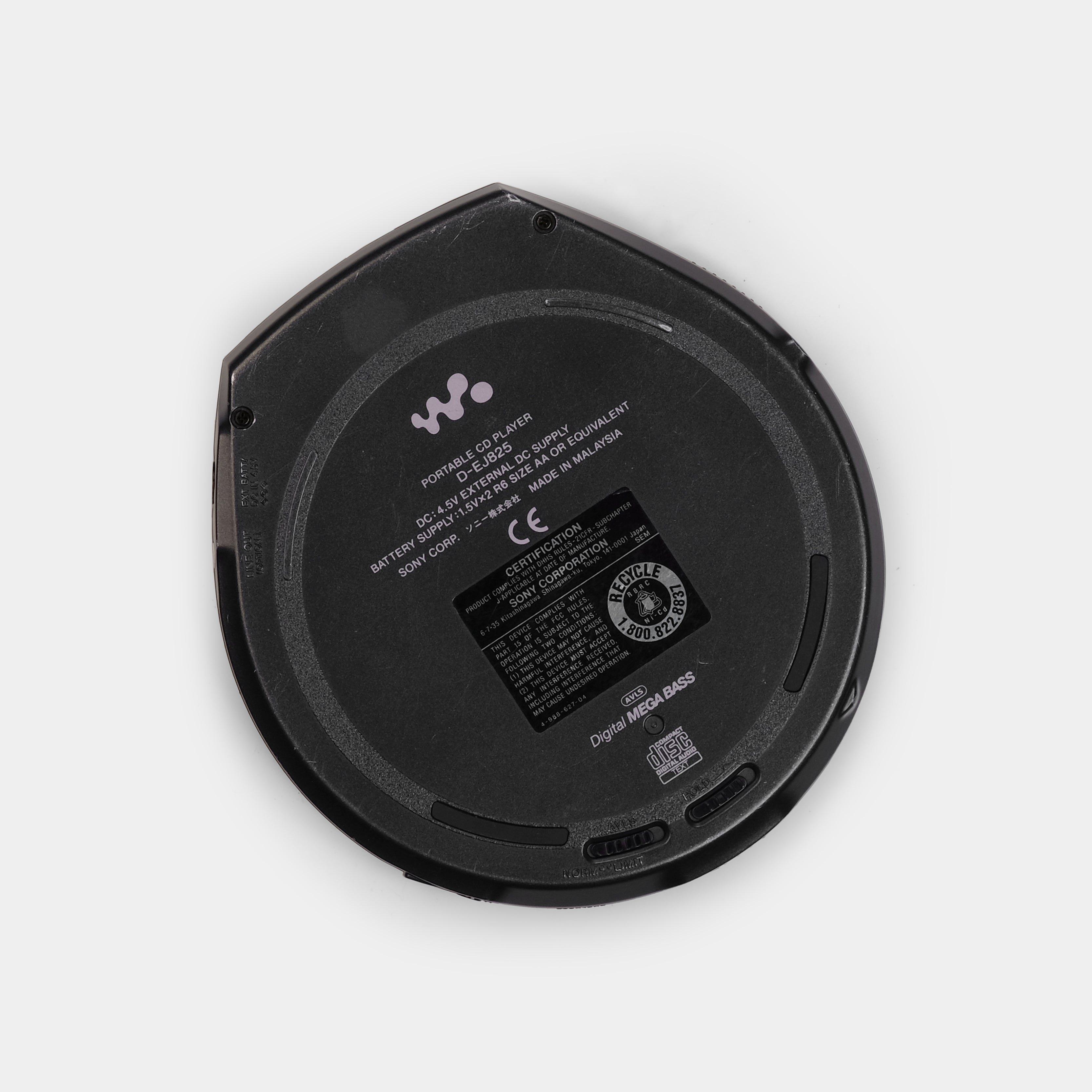 Sony Walkman D-EJ825 Portable CD Player