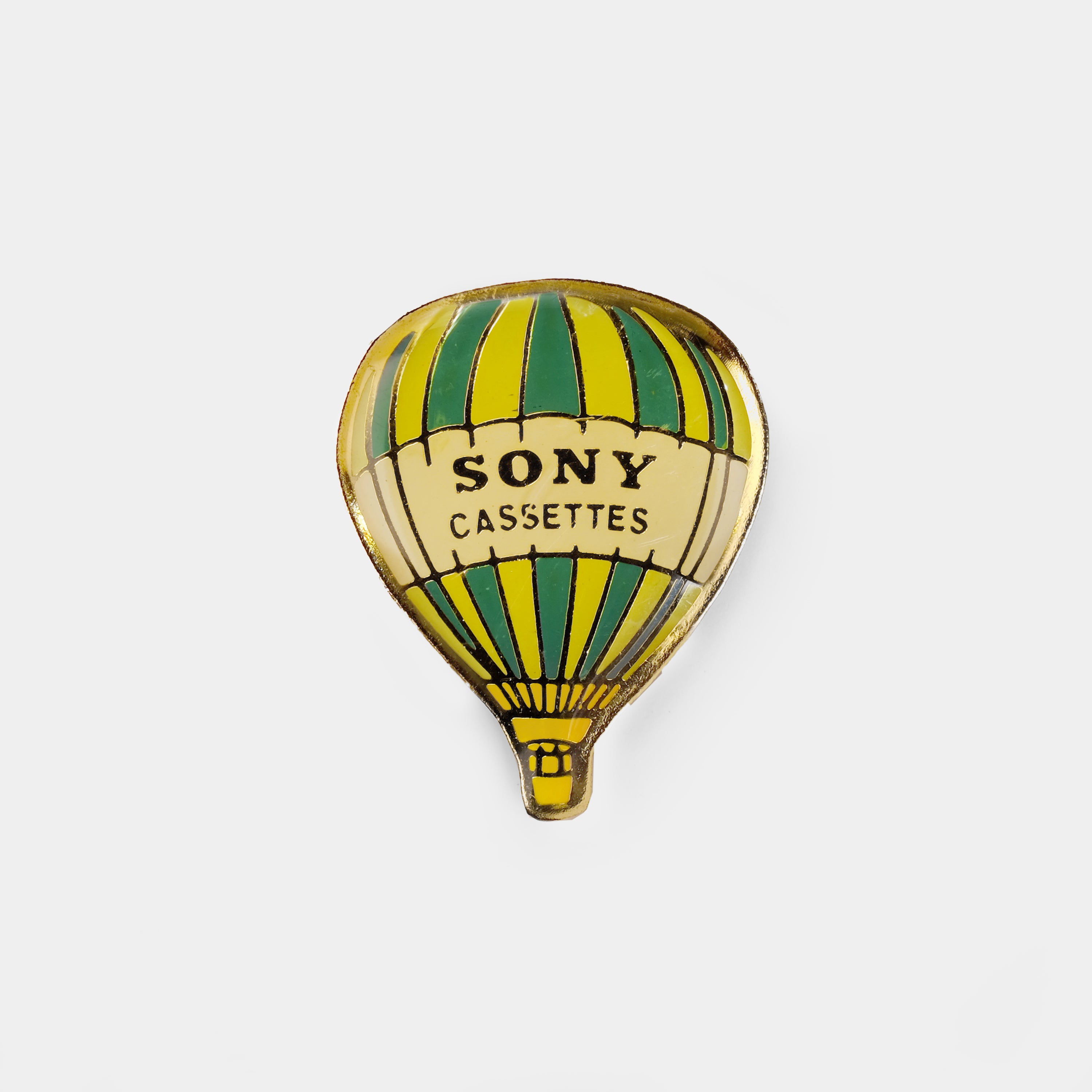 Sony Cassettes Hot Air Balloon Vintage Enamel Pin