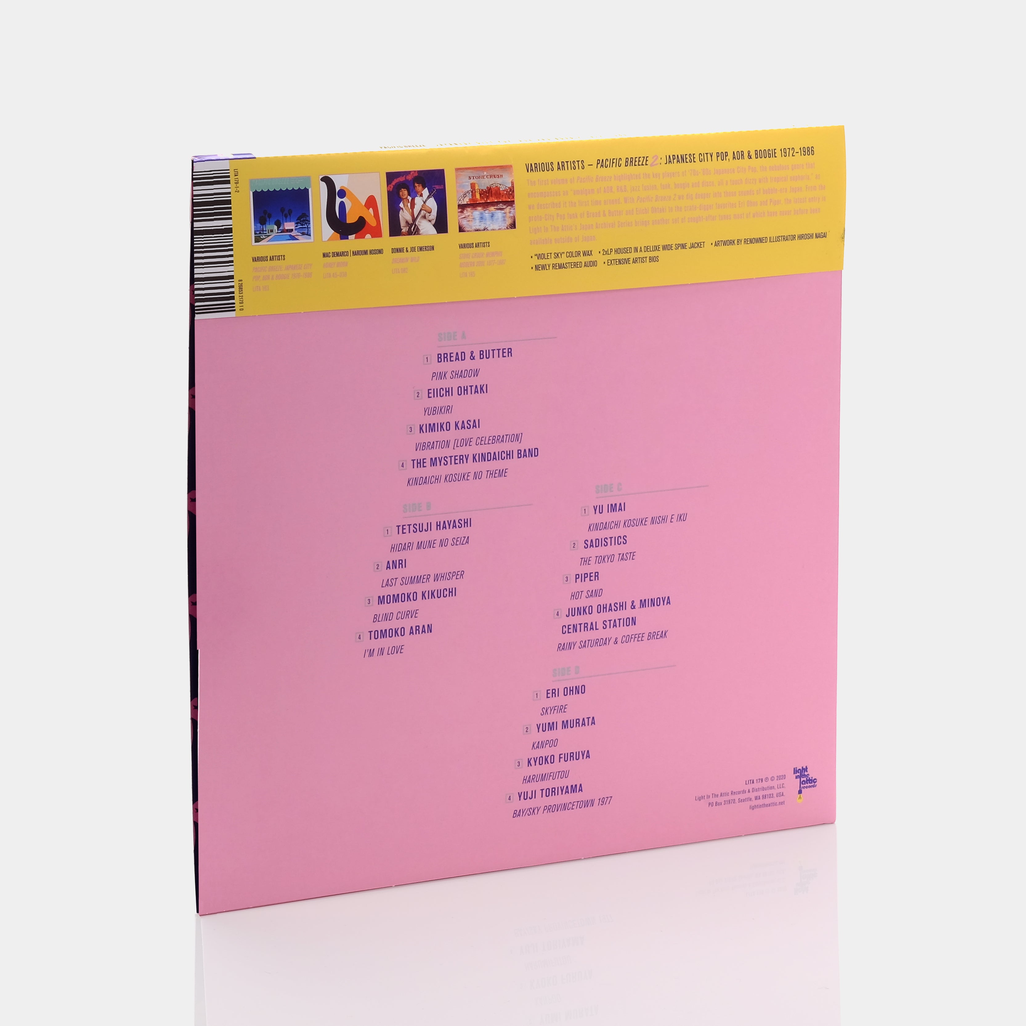 Pacific Breeze 2: Japanese City Pop, AOR & Boogie 1972-1986 2xLP Violet Sky Vinyl Record