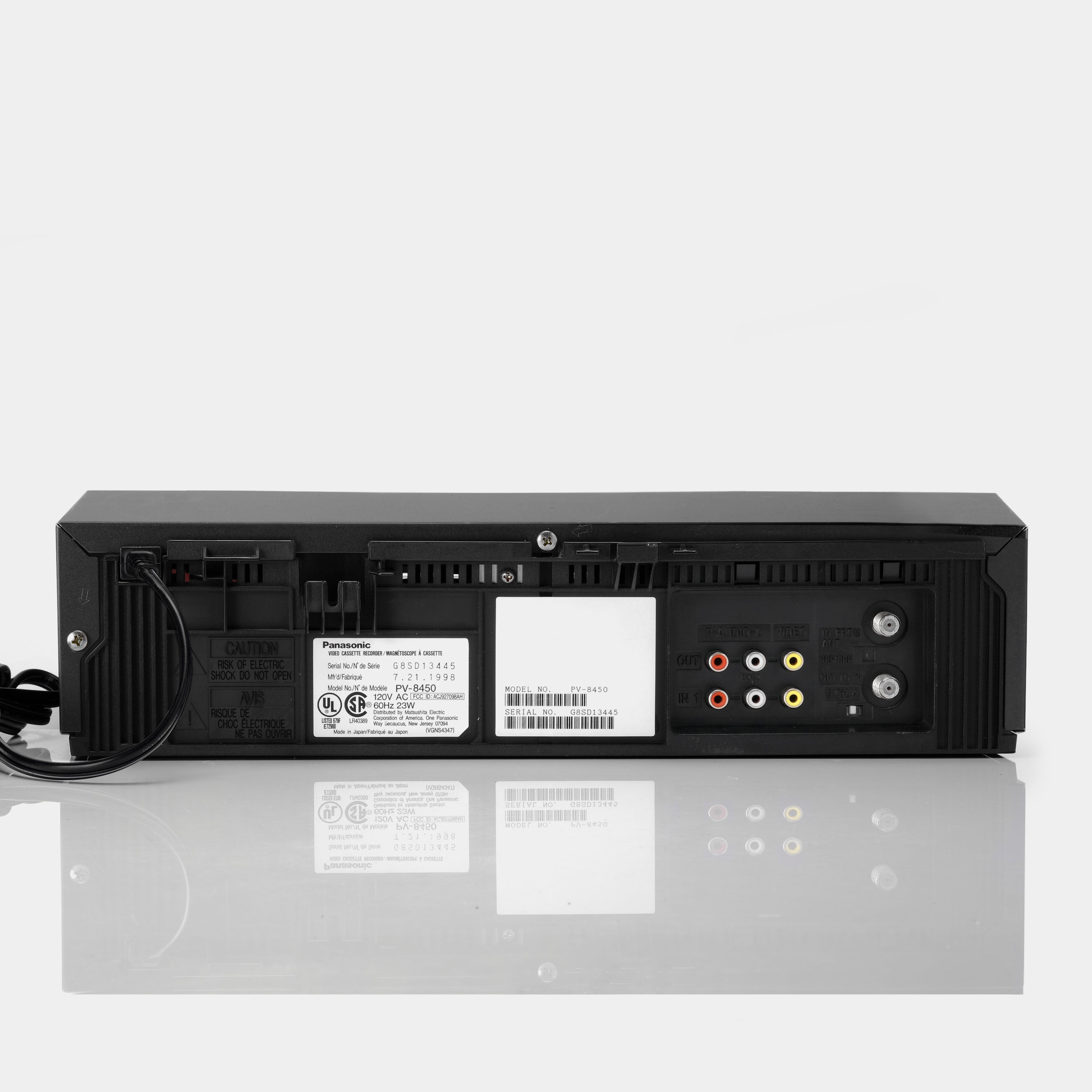 Panasonic PV-8450 VCR VHS Player